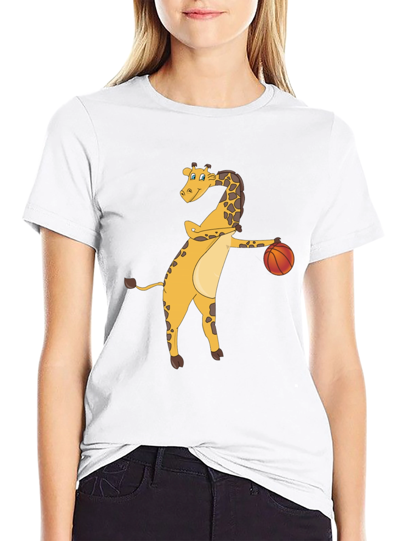 Black Giraffe Basketball Graphic Tee view 9