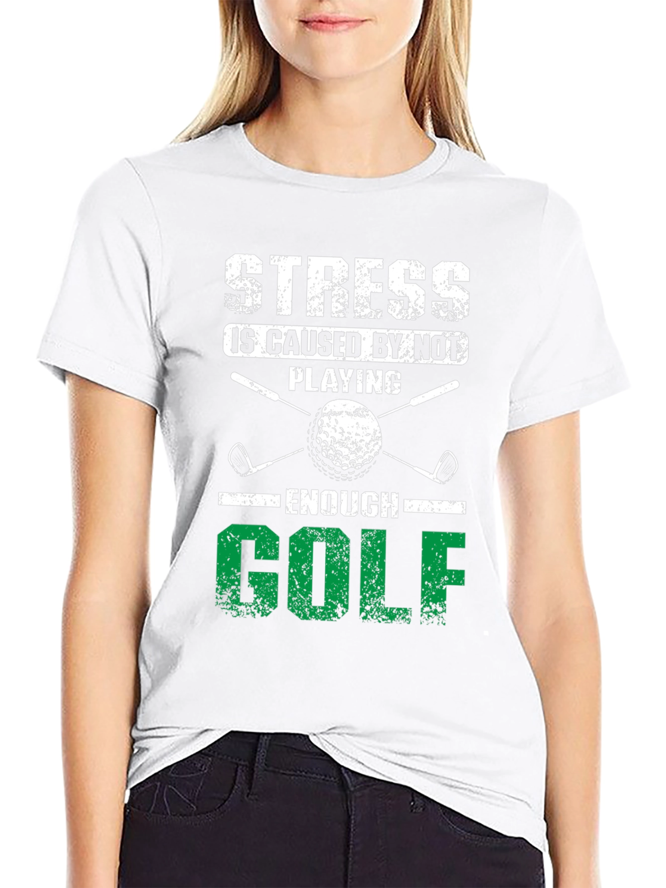 Black Stress Golf T-Shirt view 9