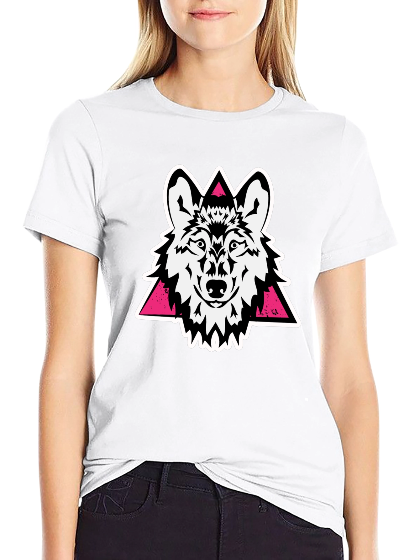 Black Wolf Graphic Tee - Black Cotton Blend view 9
