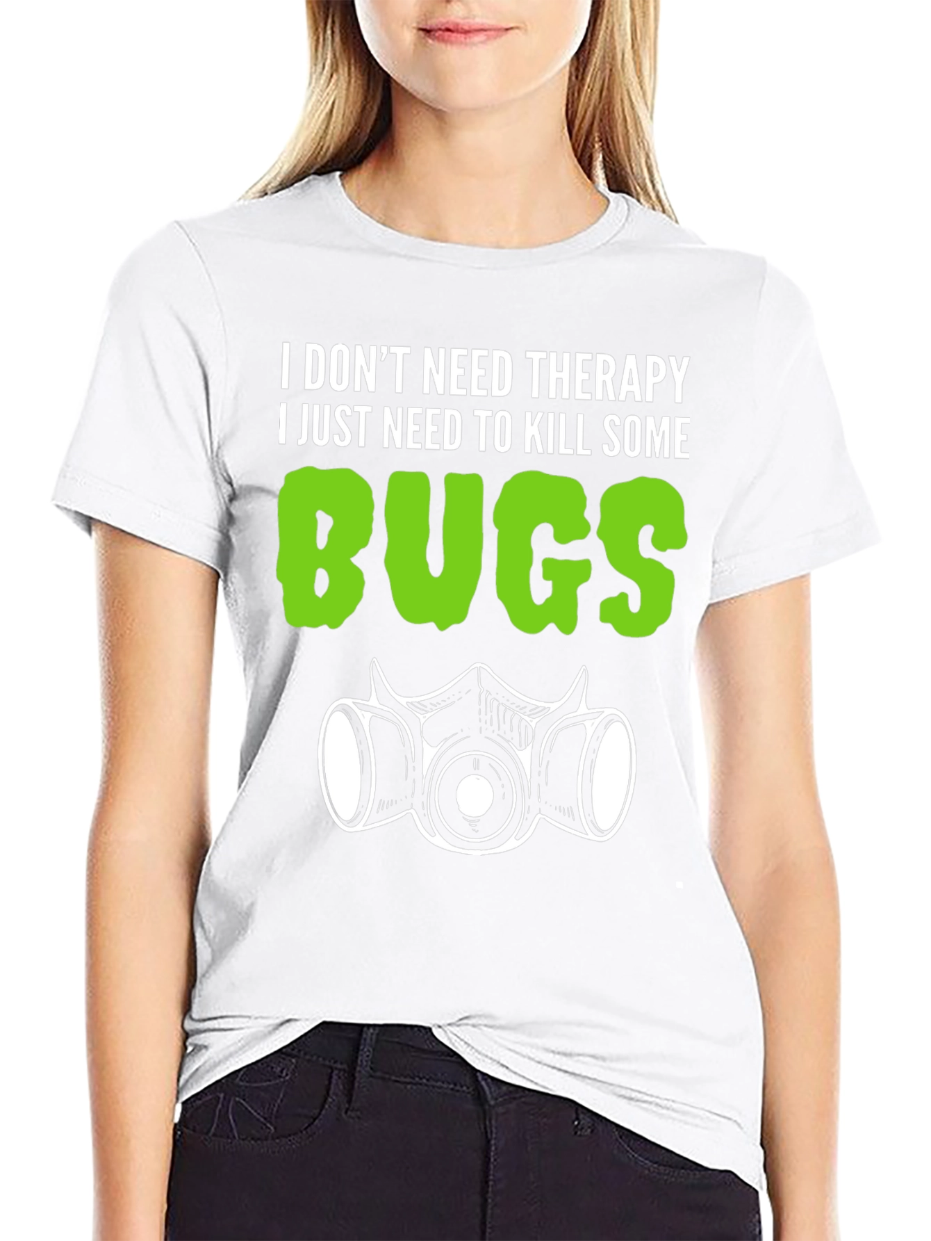 Black Funny Bug Killing T-Shirt view 9