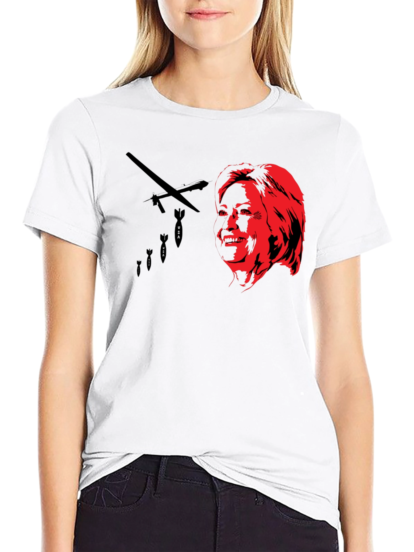 Black Provocative Graphic Print Tee view 9