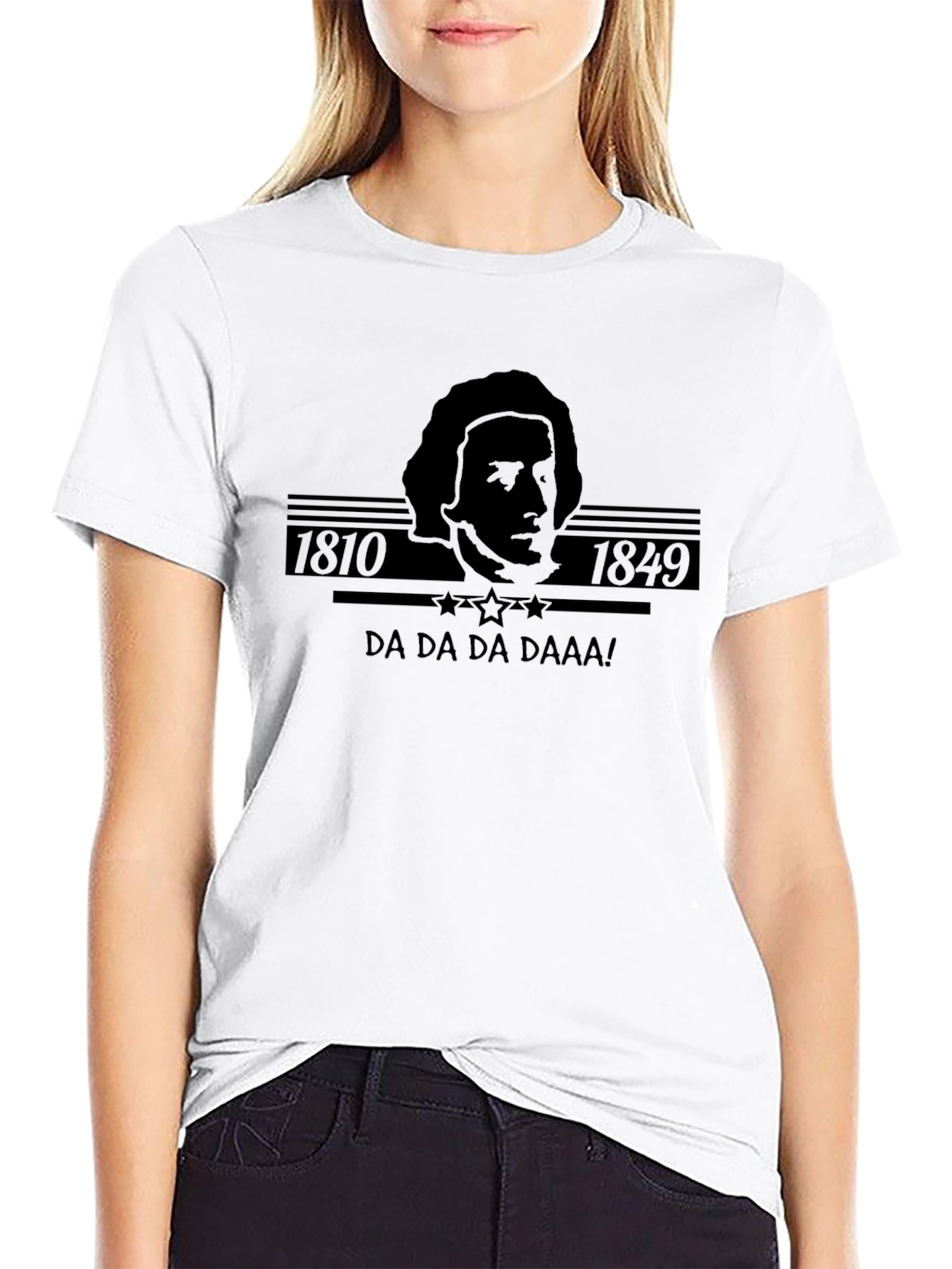 Black Ludwig van Beethoven T-Shirt - Da Da Da DAAA! view 9