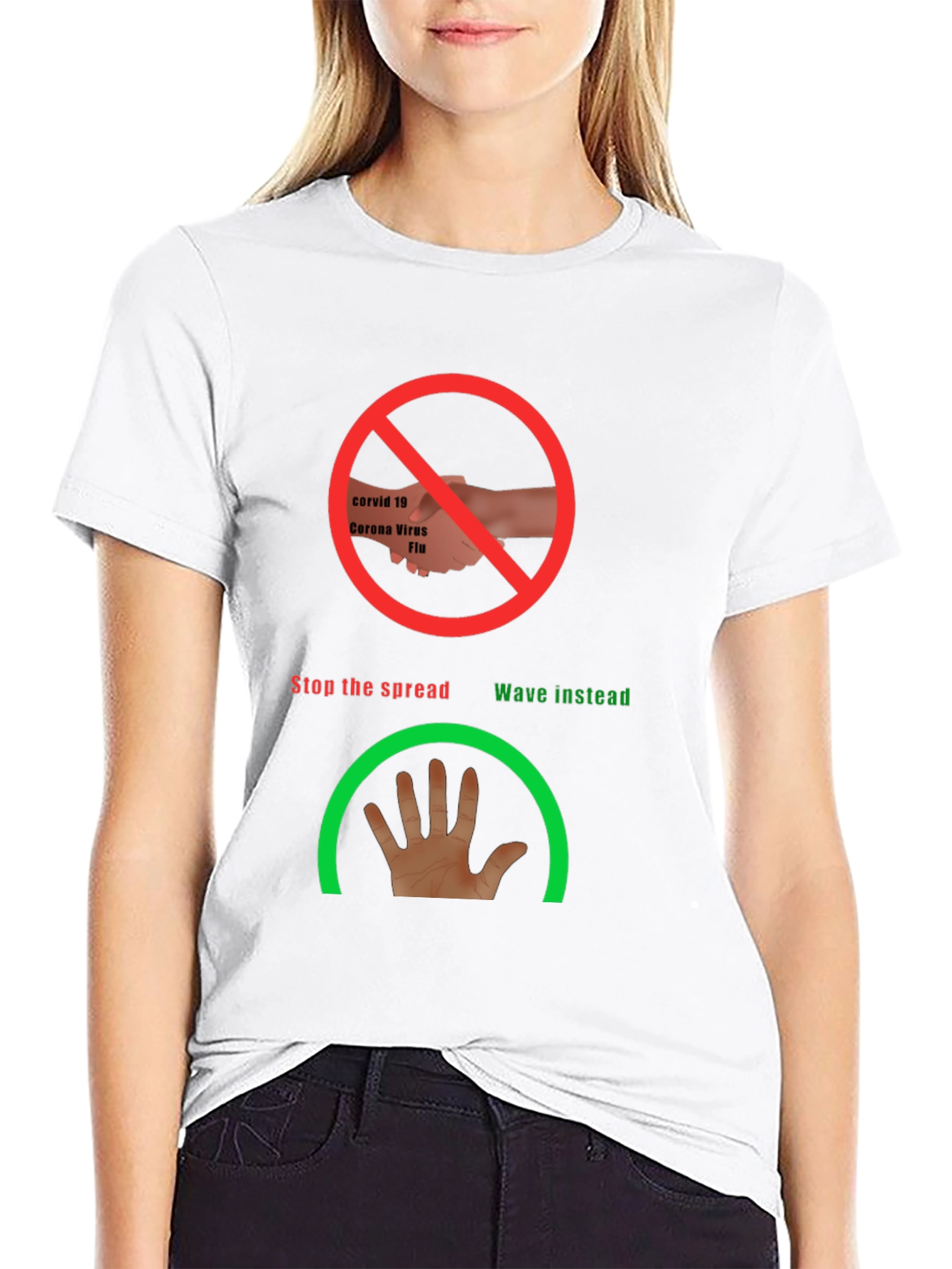 Black Stop the Spread Novelty Tee - Wave Instead! view 9