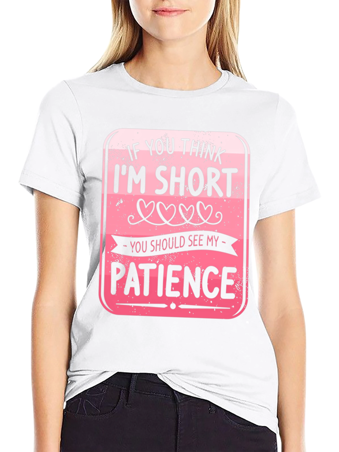 Black Funny Short Patience Graphic T-Shirt view 9