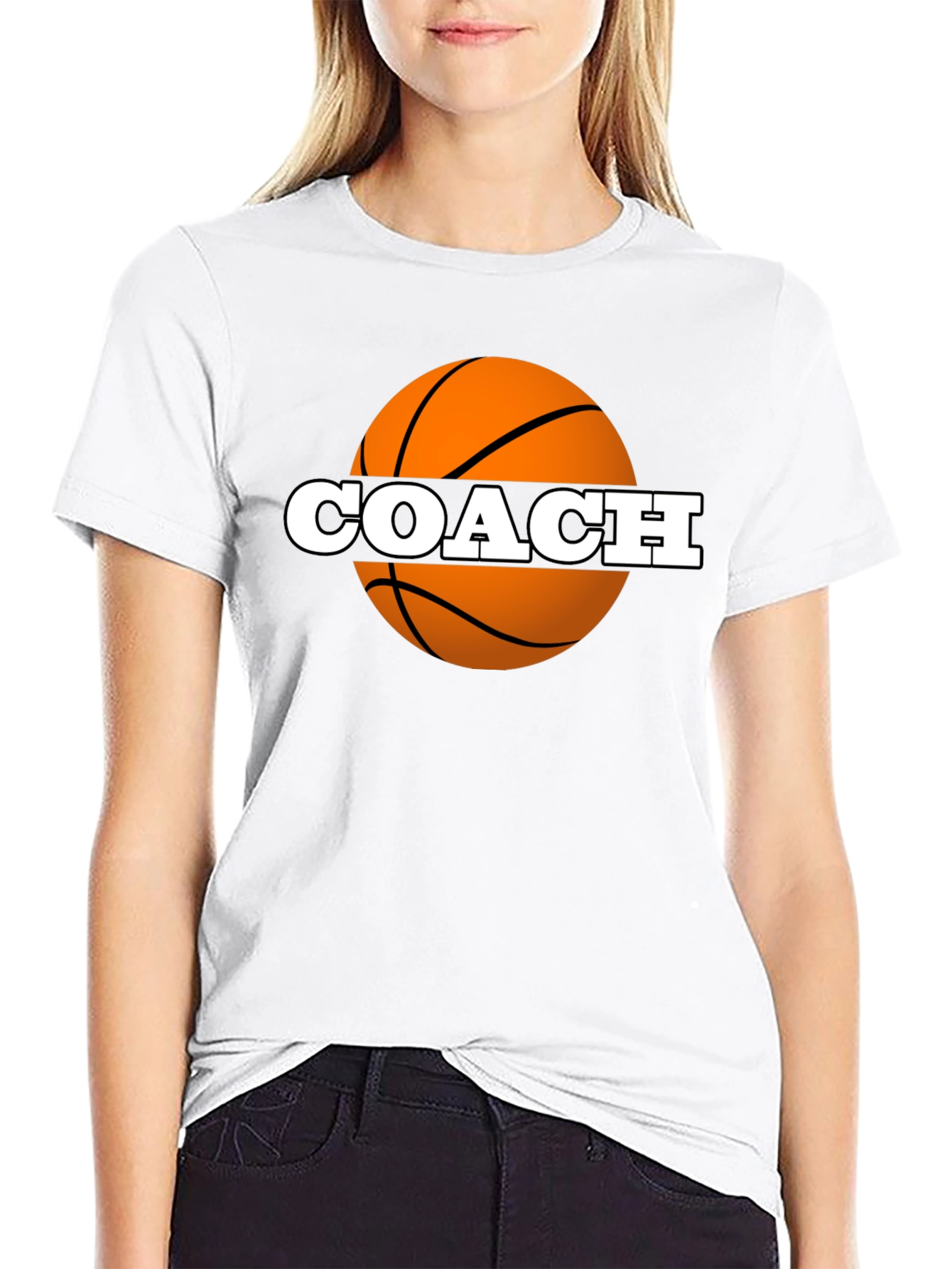Black Basketball Coach Graphic Tee - Black view 9