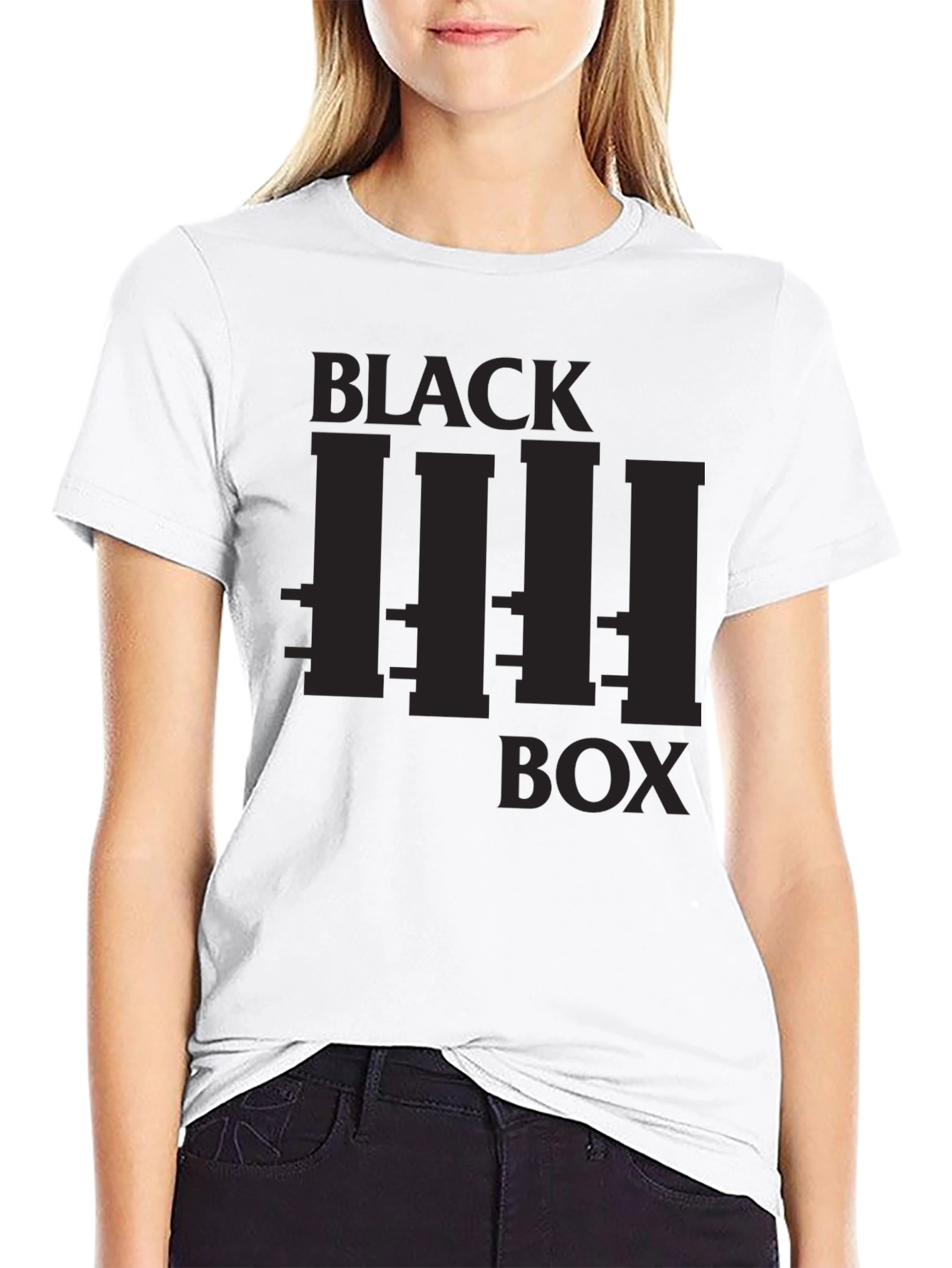 Black Black Box Graphic Tee - Stylish Minimalist Design view 9