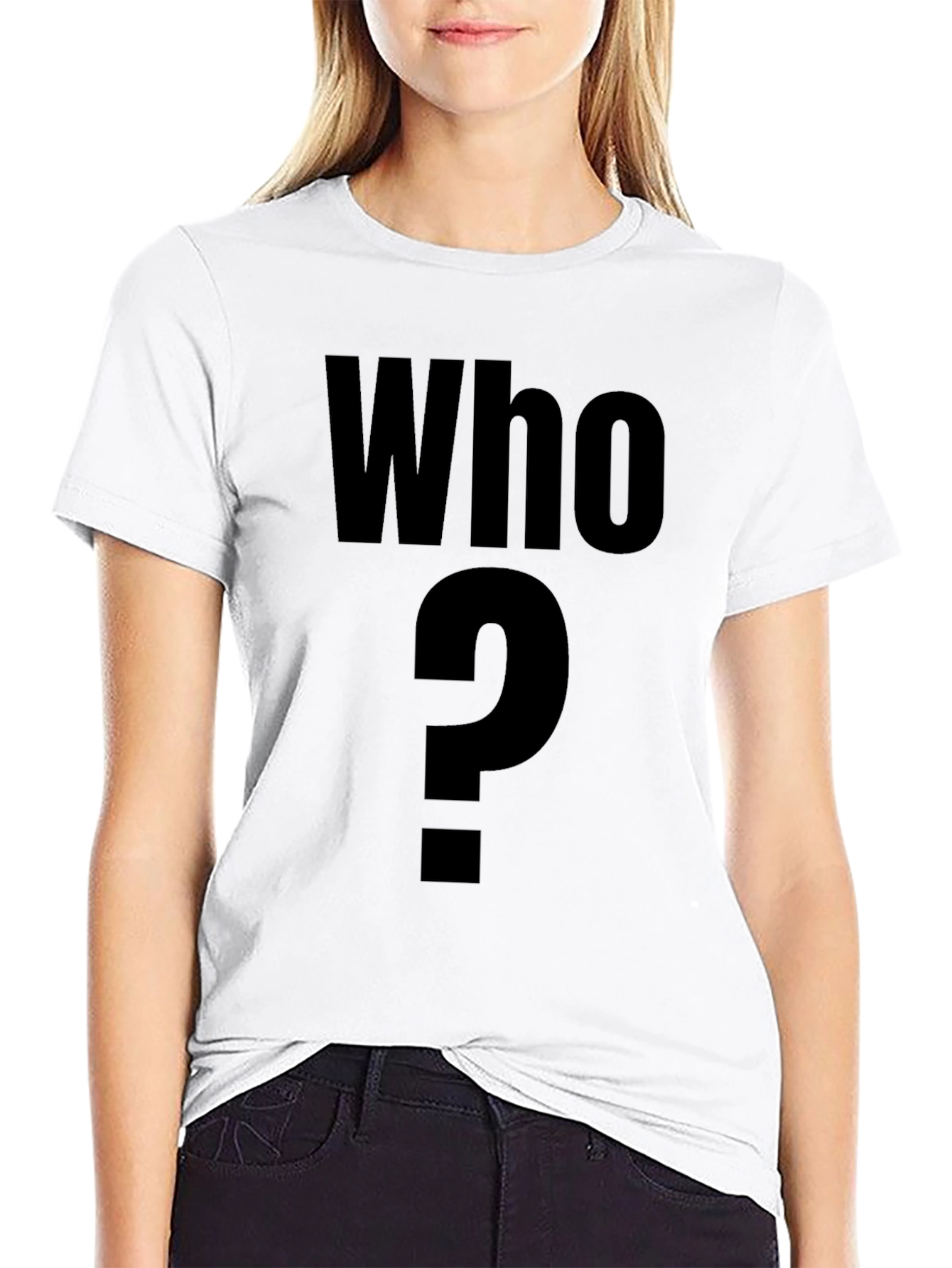 Black Who? Graphic T-Shirt - Men's Black Crew Neck Tee view 9