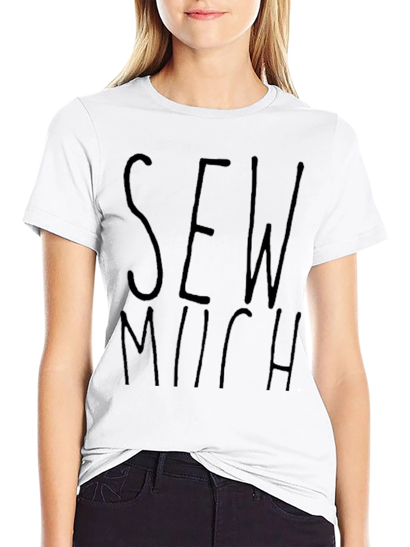 Black Sew Much Pun T-Shirt view 9