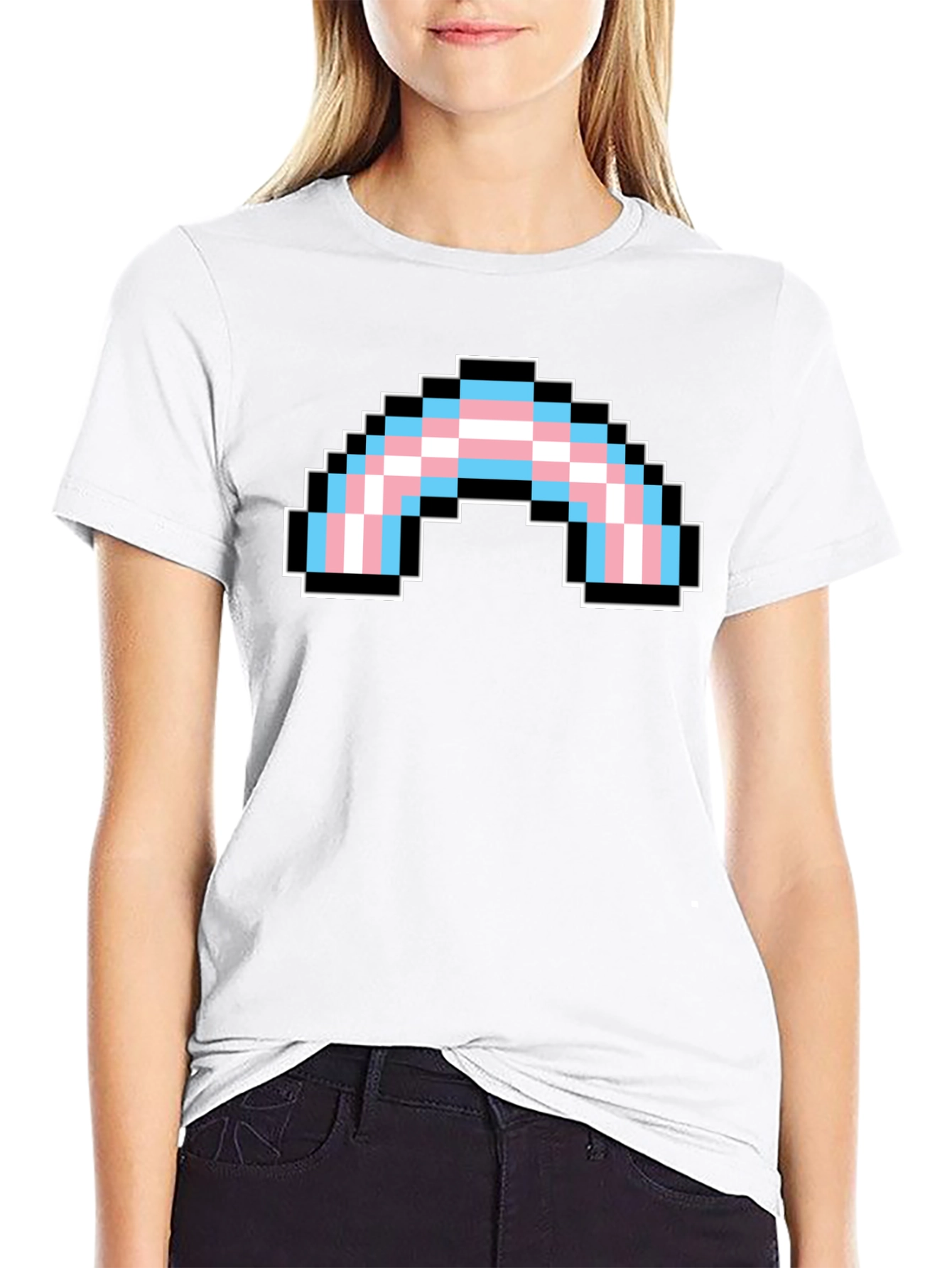 Pixel Transgender Rainbow Pride T-Shirt - 9