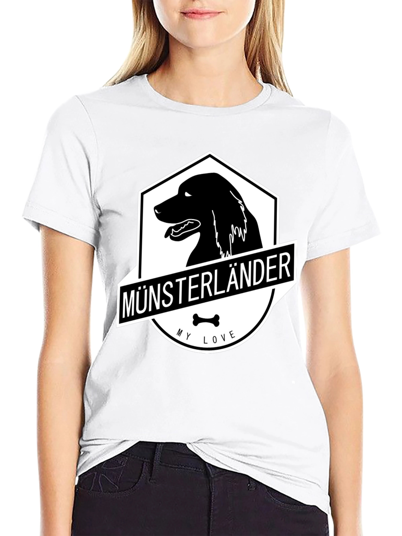 Black Münsterländer Dog T-Shirt - My Love Black Tee view 9