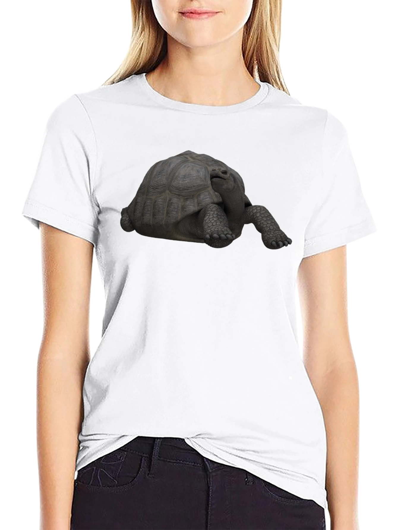 Black Tortoise Graphic Tee - Black Casual T-Shirt view 9