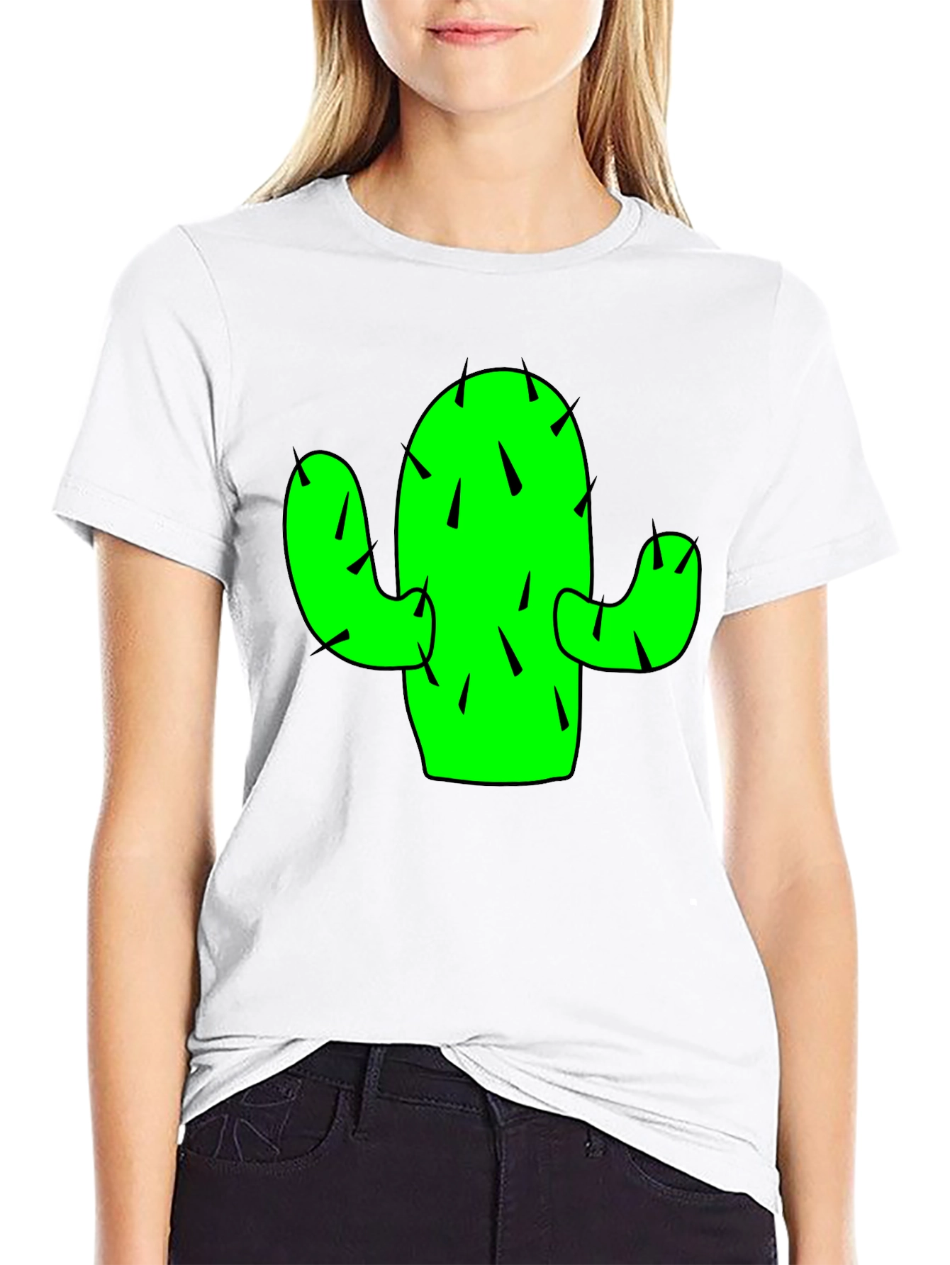 Black Cactus Graphic Tee - Trendy Casual Style view 9