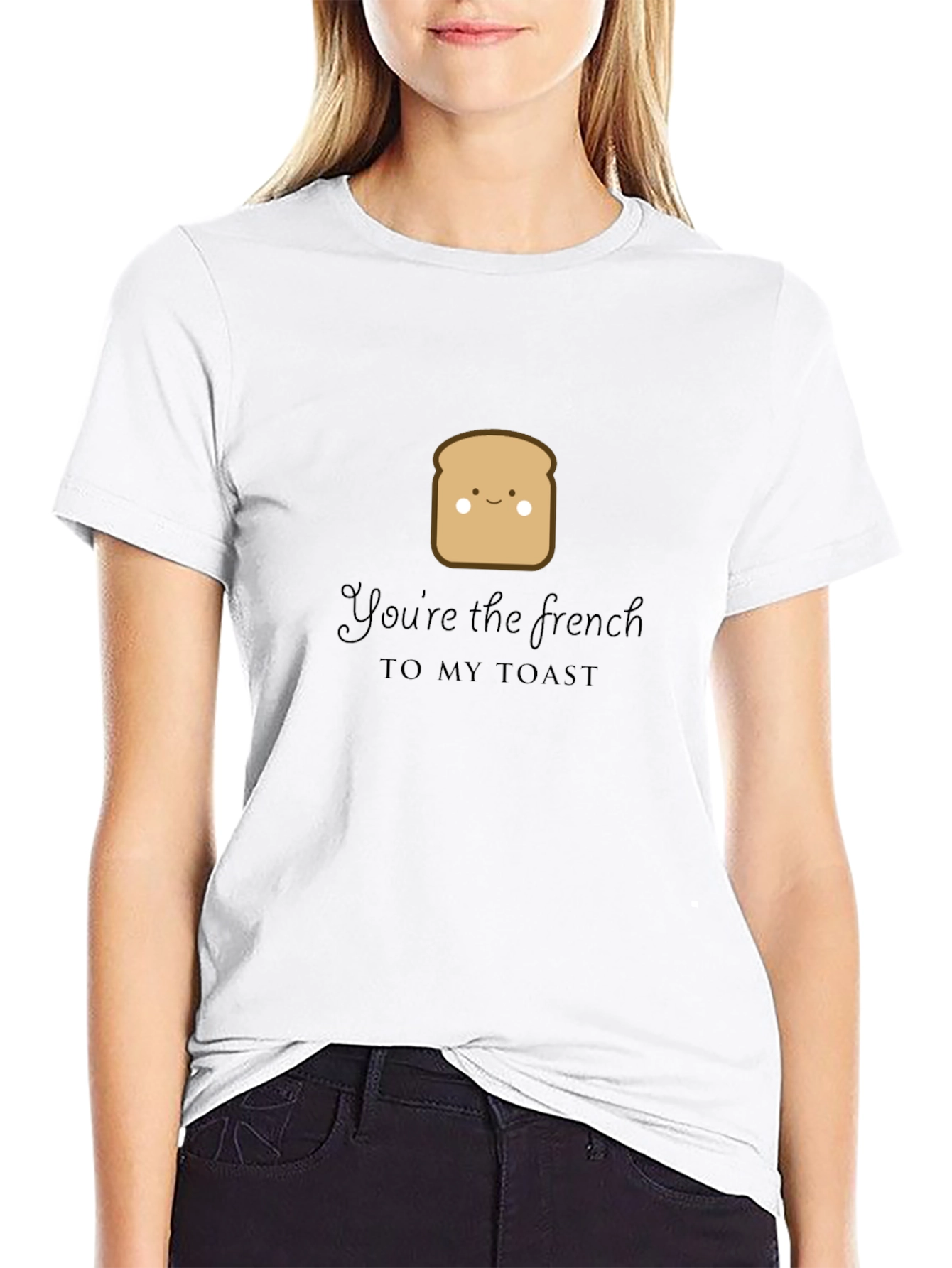 Black You're the French to My Toast Graphic Tee view 9