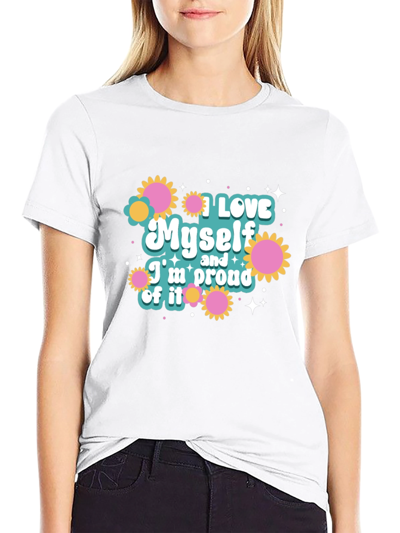 Black I Love Myself Graphic Tee view 9