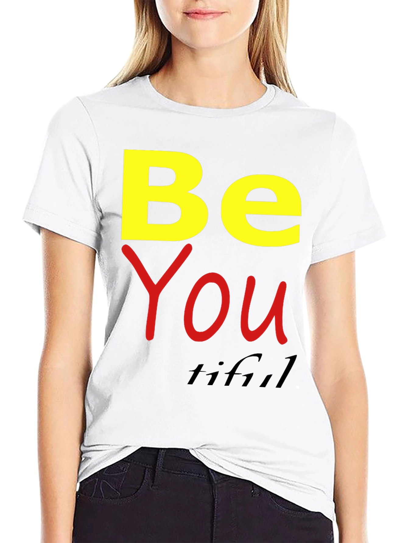 Black Be You Tiful Graphic Tee - Black view 9