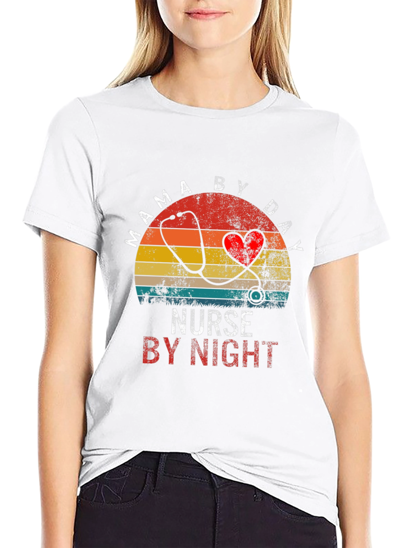 Black Mama By Day Nurse By Night T-Shirt view 9