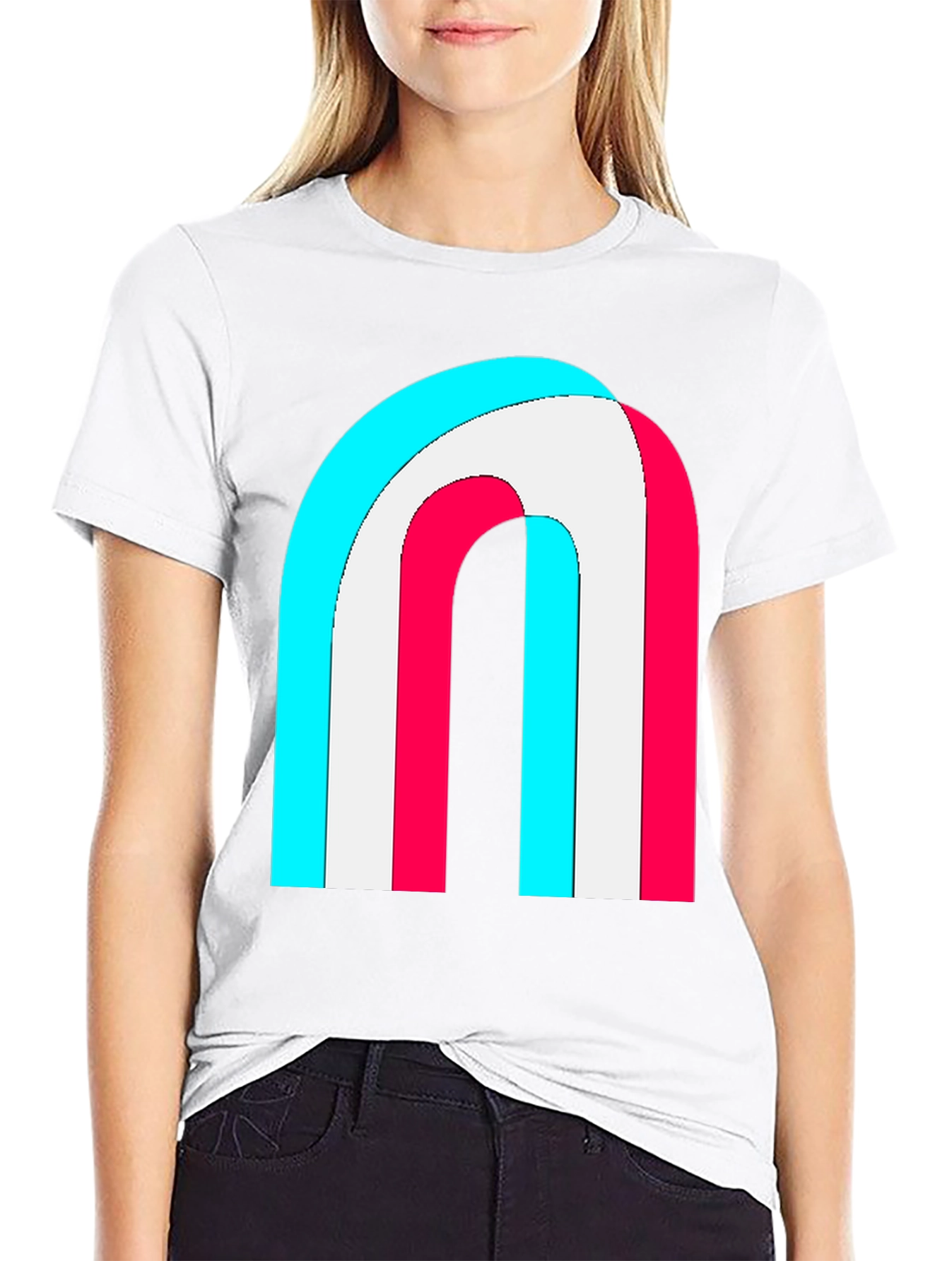 Black Retro Rainbow Arch Graphic Tee - Stylish Comfort view 9