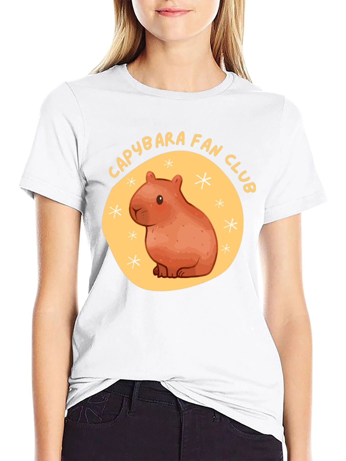 Black Capybara Fan Club Graphic Tee view 9