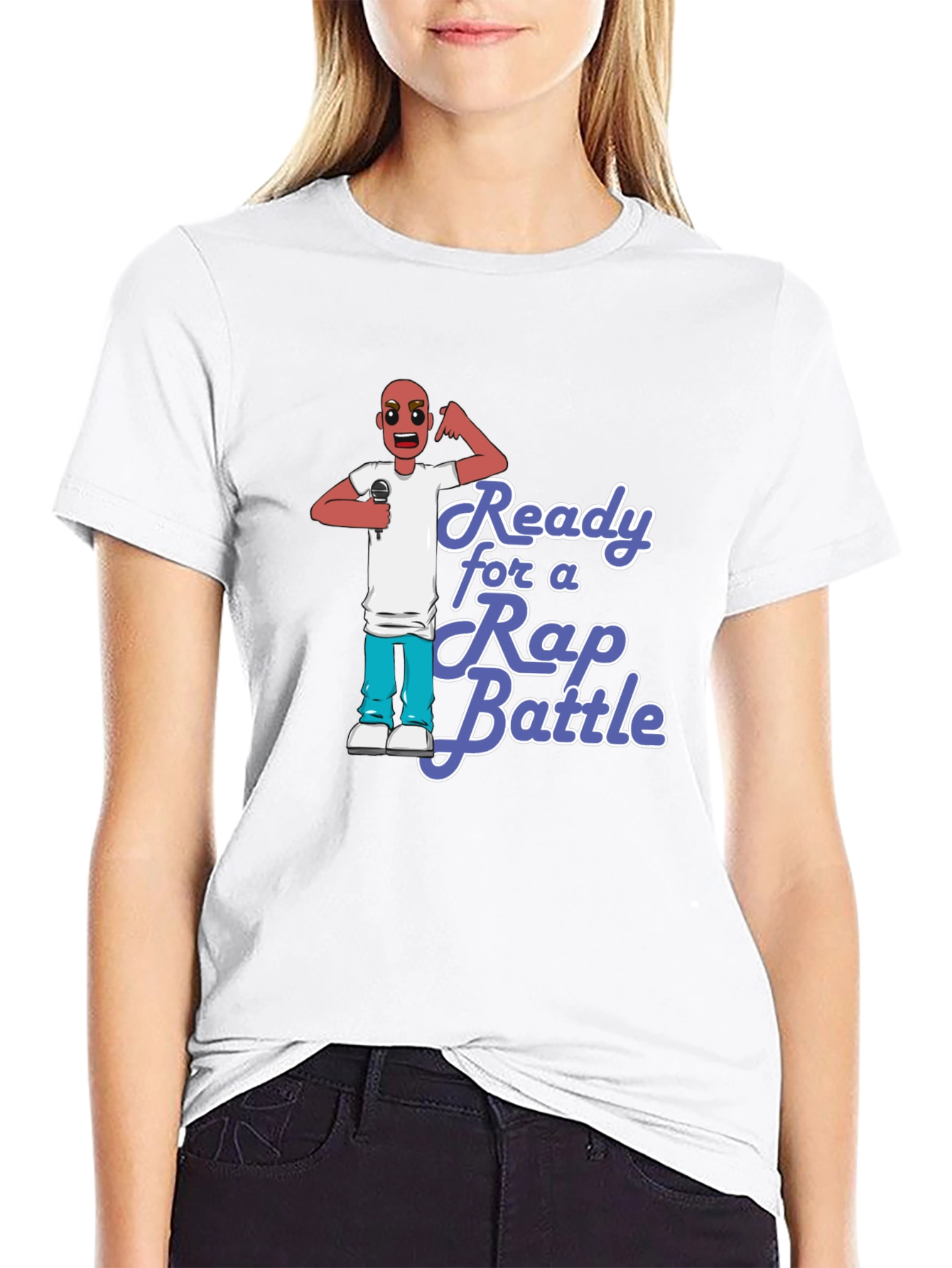 Black Ready for a Rap Battle T-Shirt view 9