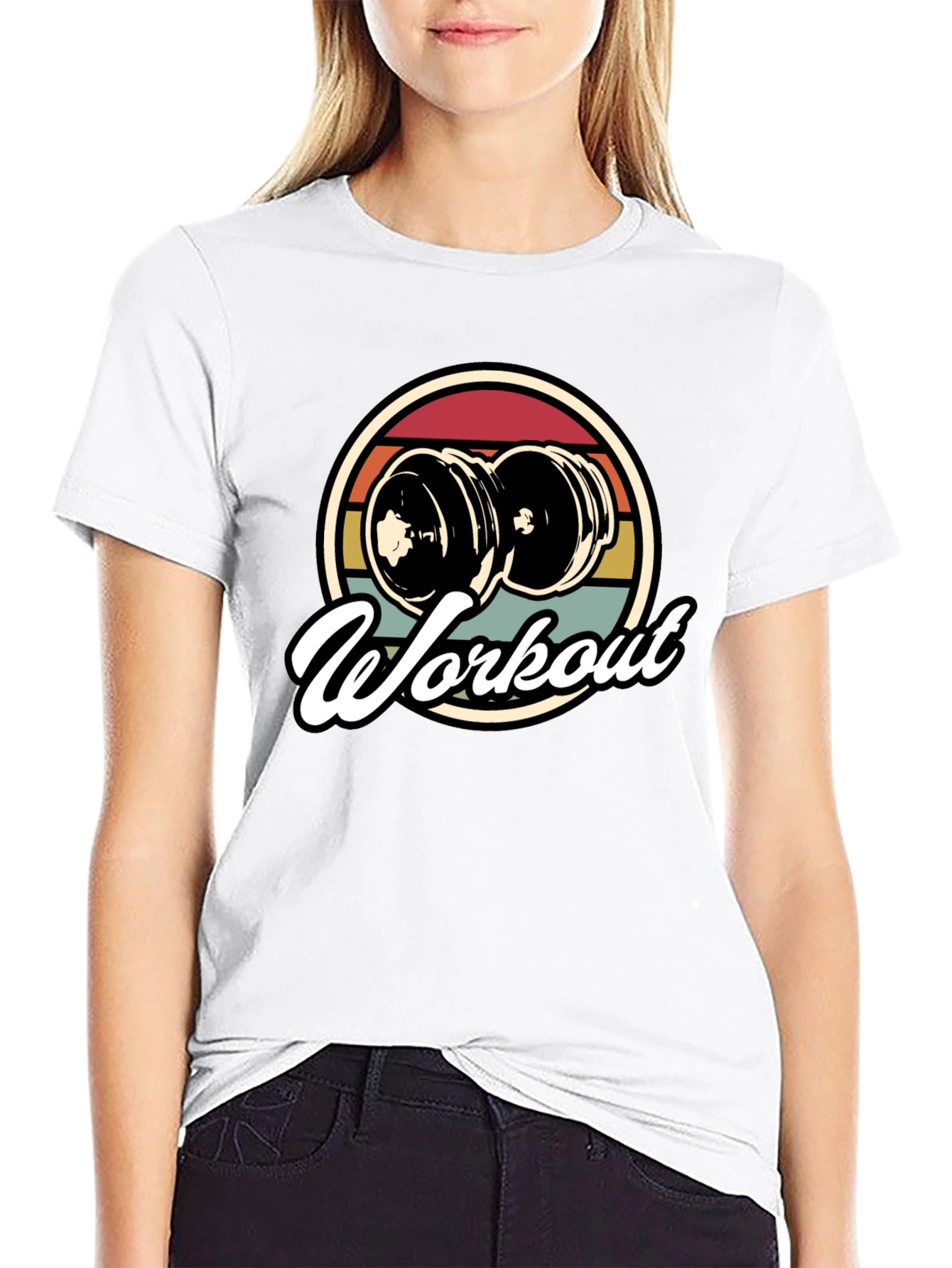 Black Vintage Workout T-Shirt - Retro Gym Style view 9