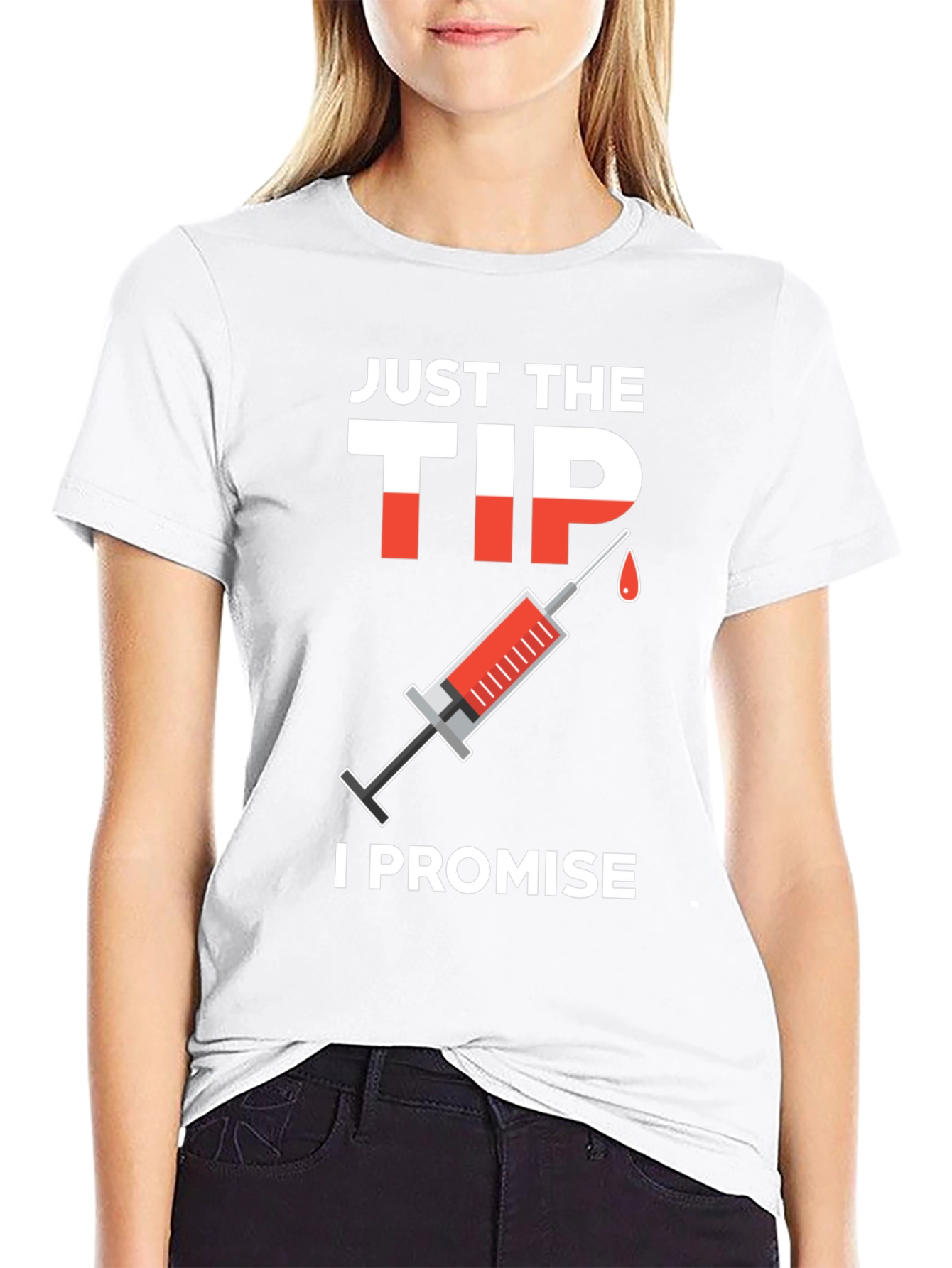 Black Just The Tip I Promise T-Shirt view 9