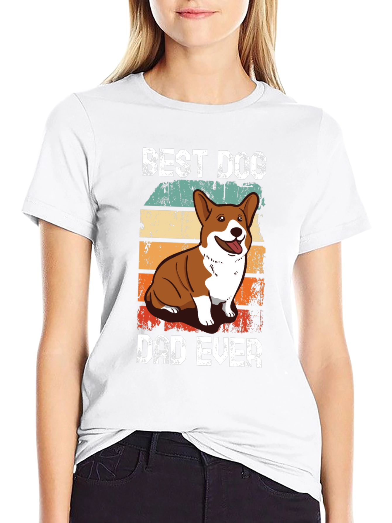 Black Best Dog Dad Ever T-Shirt view 9