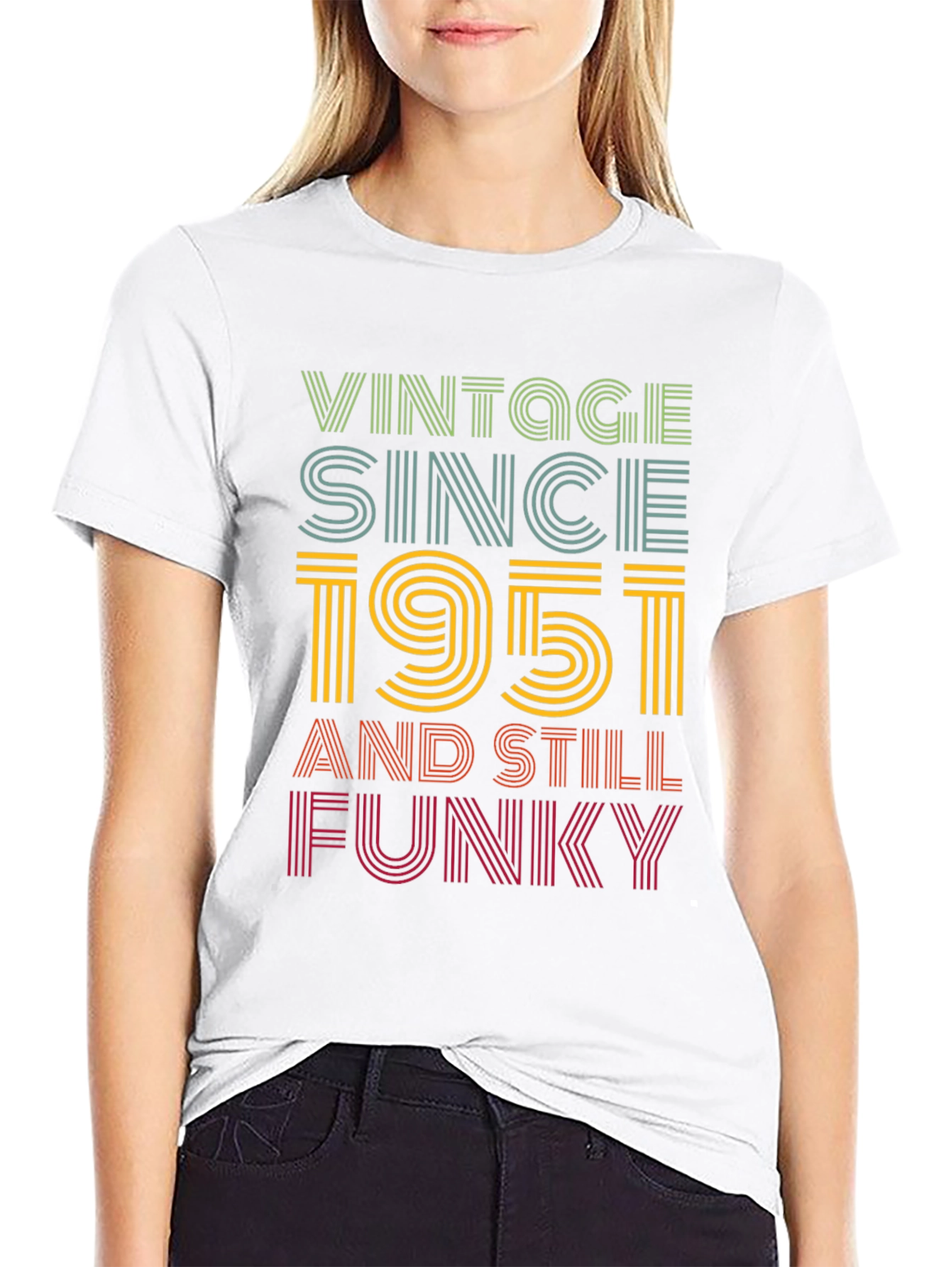 Black Vintage Since 1951 Funky Graphic T-Shirt view 9