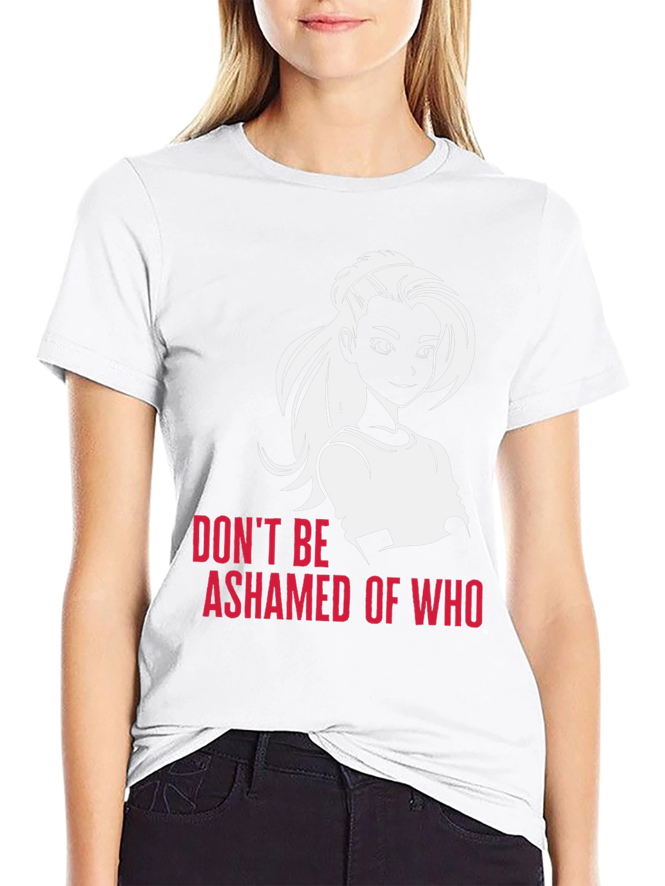 Black Empowering Graphic Tee: Don't Be Ashamed T-Shirt view 9