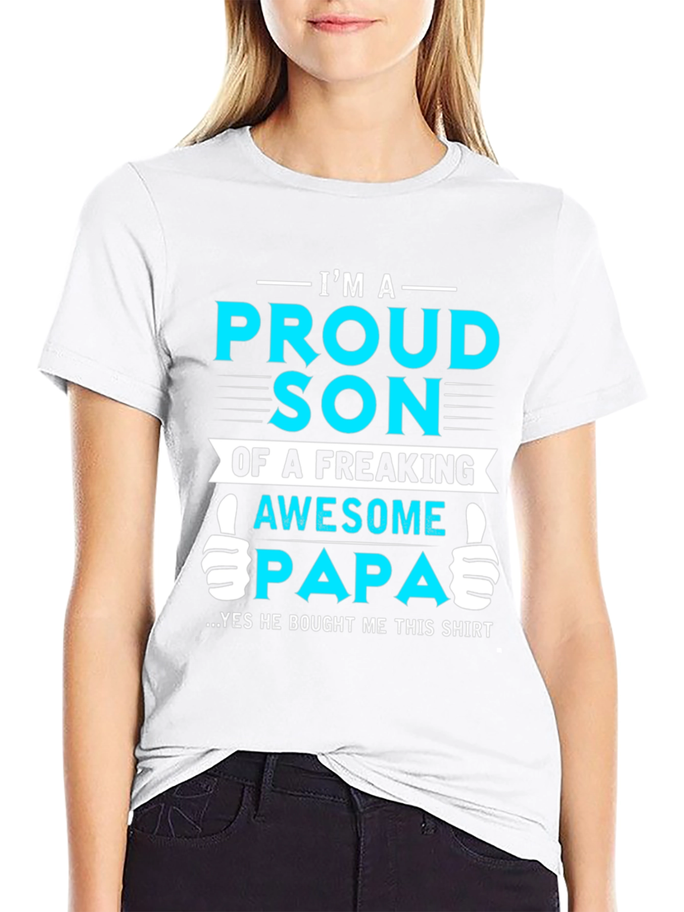 Black Proud Son of Awesome Papa Graphic T-Shirt view 9
