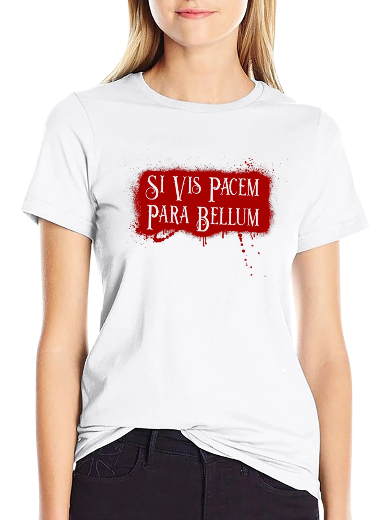 Black Si Vis Pacem Para Bellum T-Shirt - Latin Phrase view 9