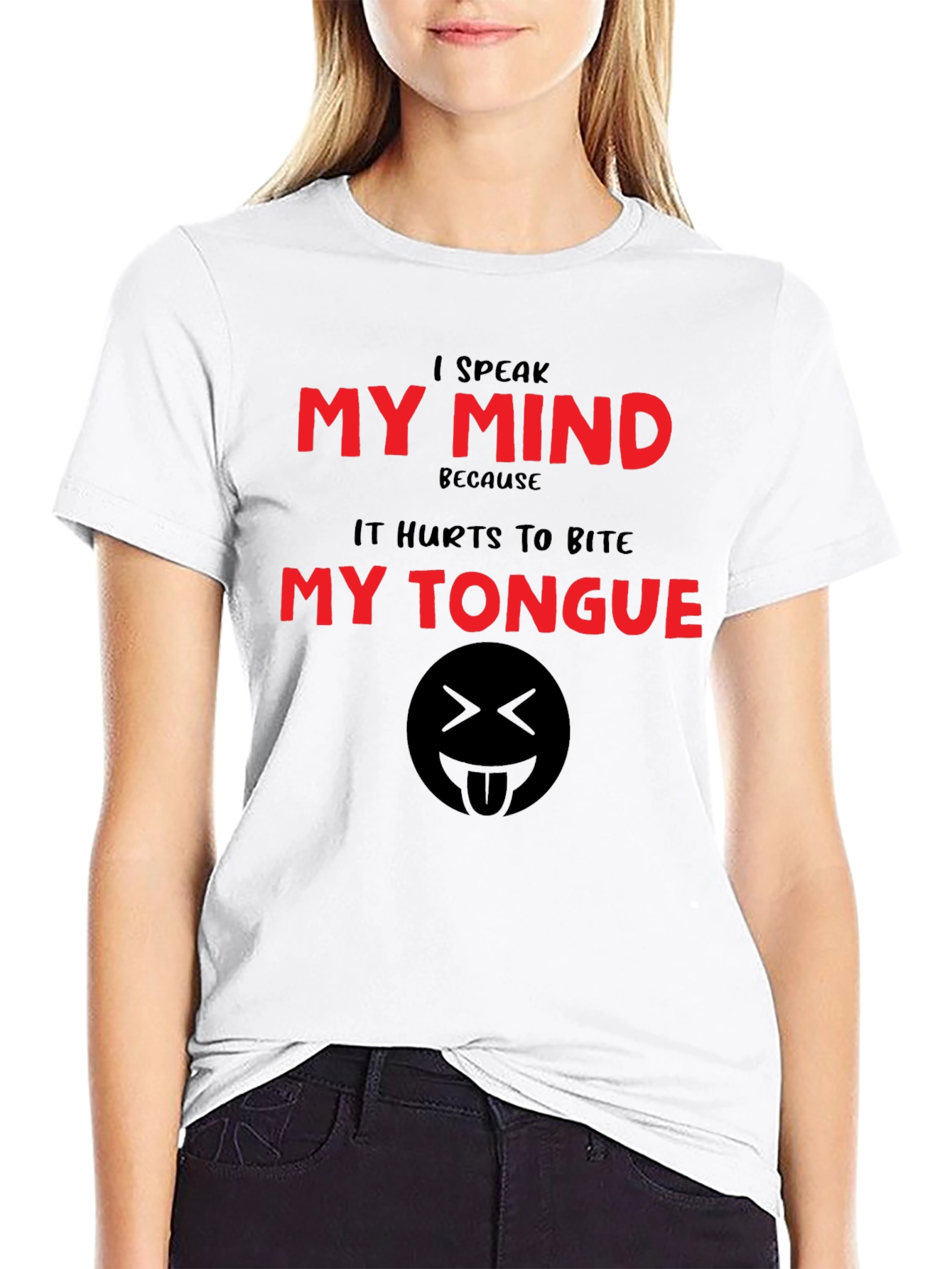 Black Speak My Mind T-Shirt - Funny Graphic Tee view 9