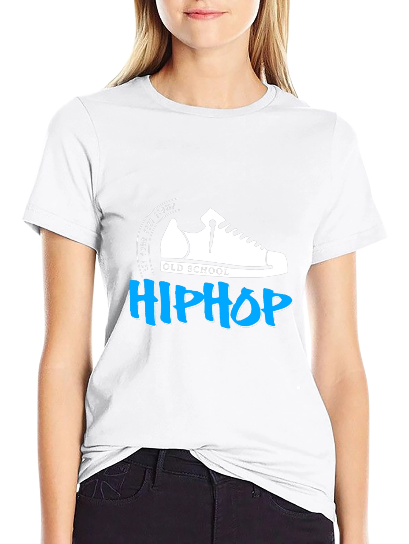 Black Old School Hip Hop Graphic T-Shirt - Black Cotton Tee view 9