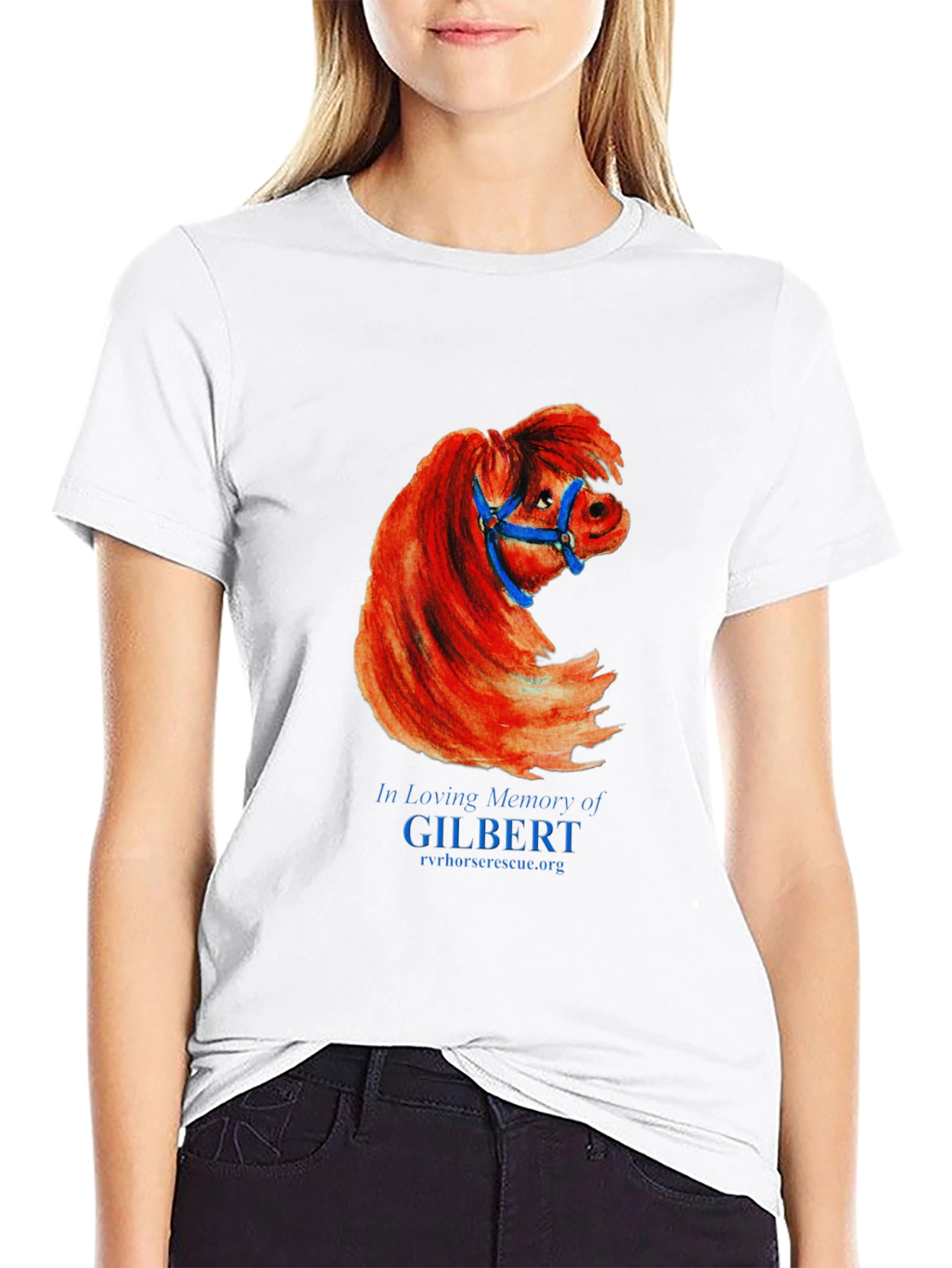 Black Gilbert Horse Memorial T-Shirt view 9