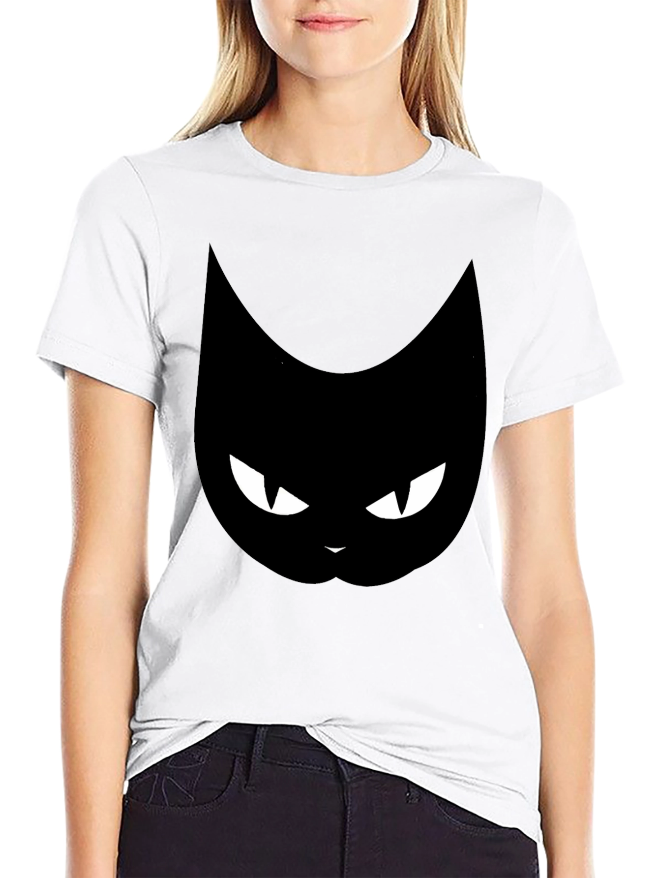 Black Black Cat Graphic T-Shirt view 9