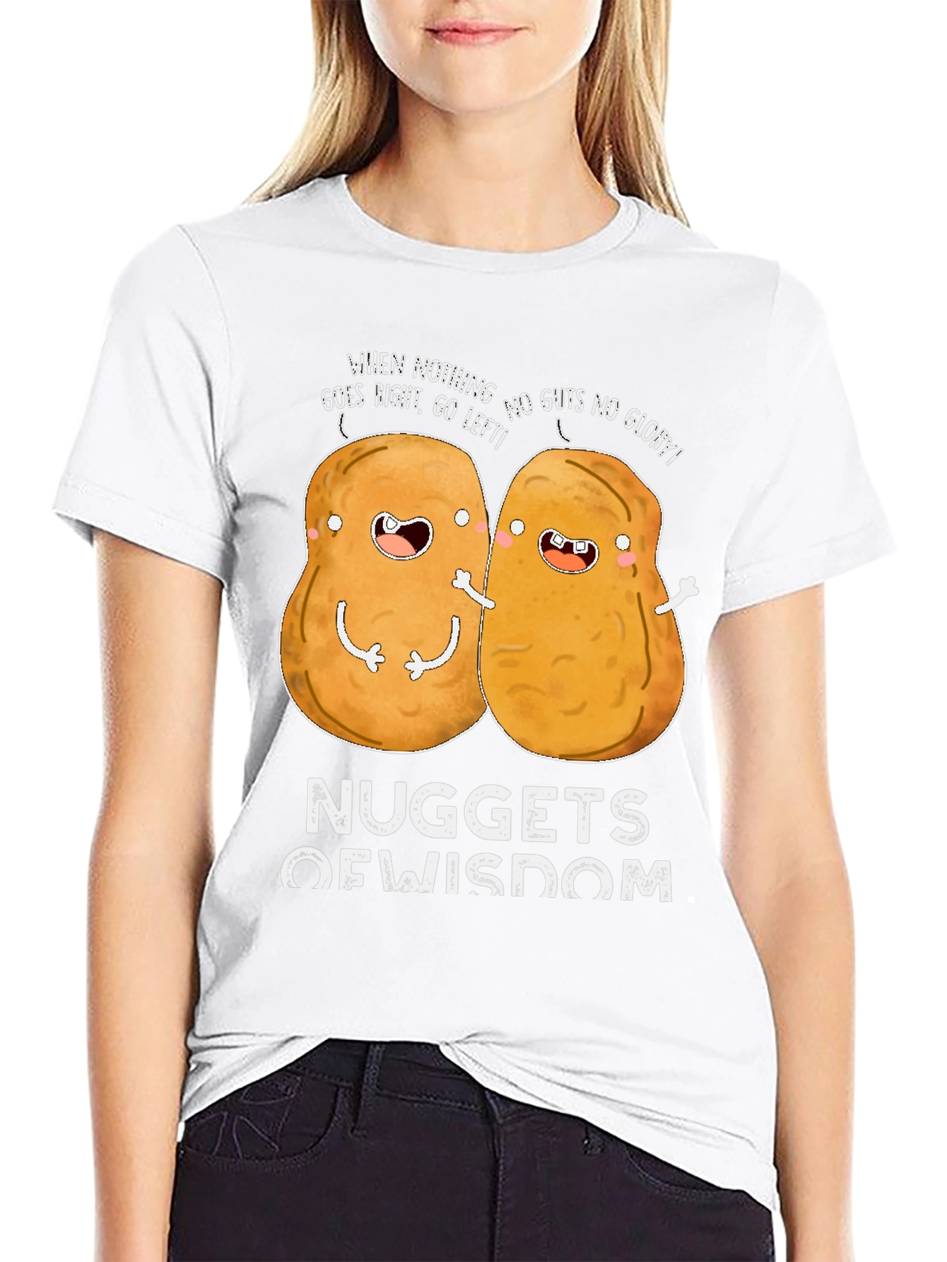 Black Nuggets of Wisdom Funny Graphic T-Shirt view 9