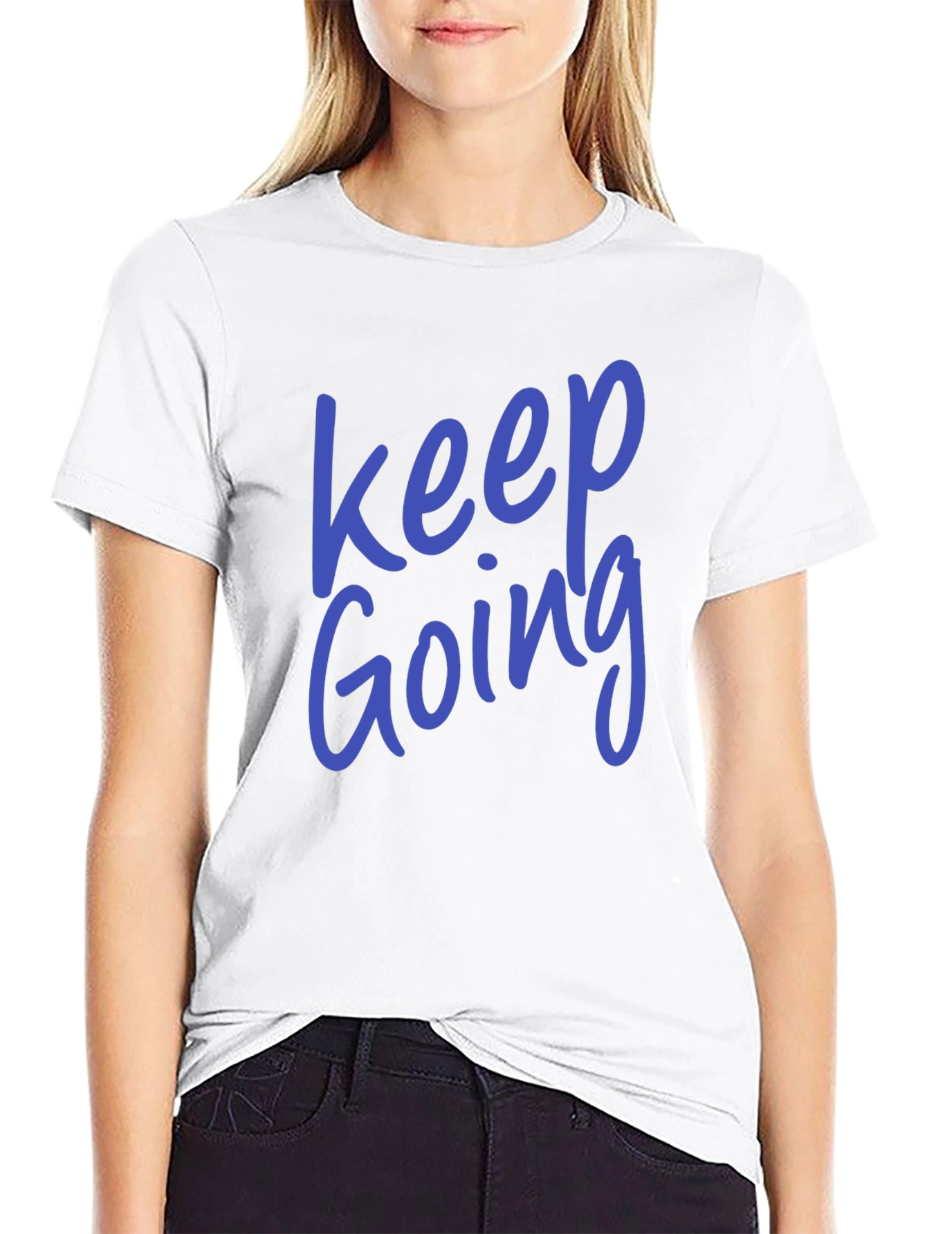 Black Keep Going Graphic T-Shirt - Motivational Tee view 9