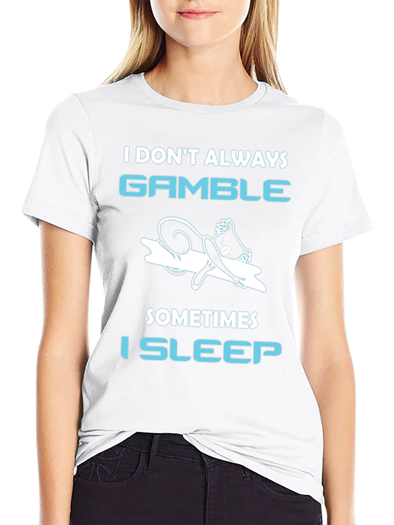 Black Gamble Sleep T-Shirt Funny Gambling Tee view 9