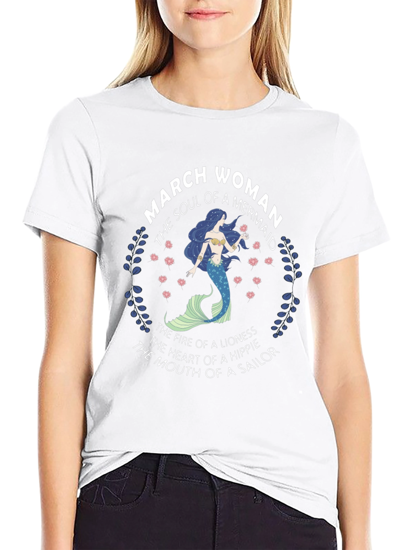 March Woman Mermaid T-Shirt - Soul of a Mermaid - 9