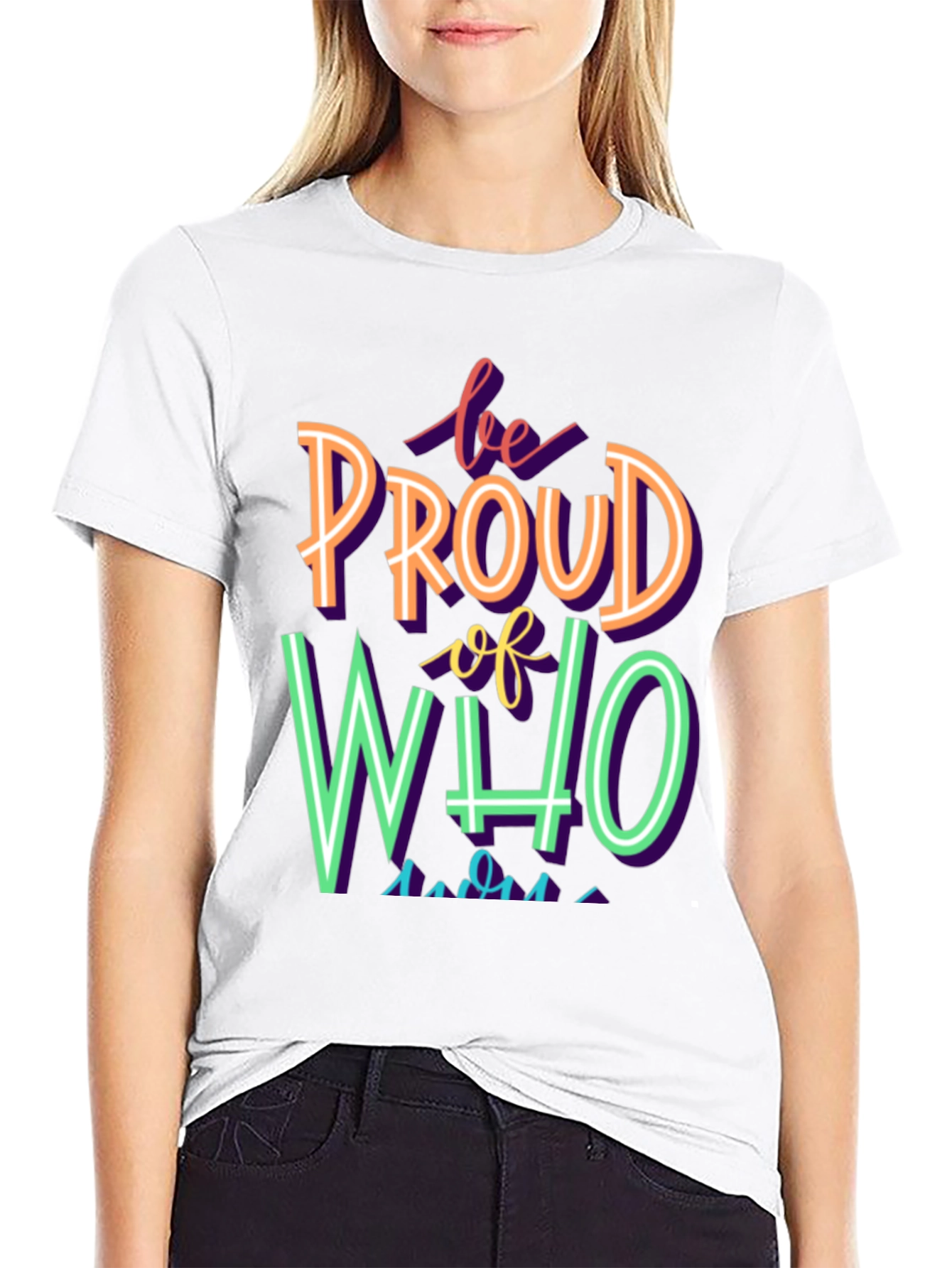 Black Be Proud T-Shirt - Colorful Pride Tee view 9