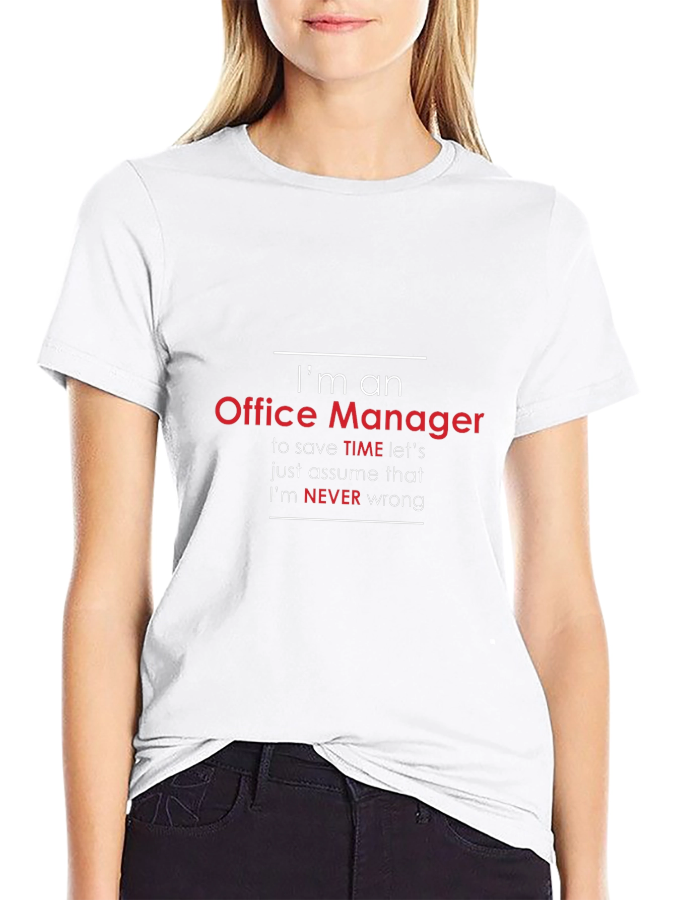 Black I'm An Office Manager Men's Funny T-Shirt view 9