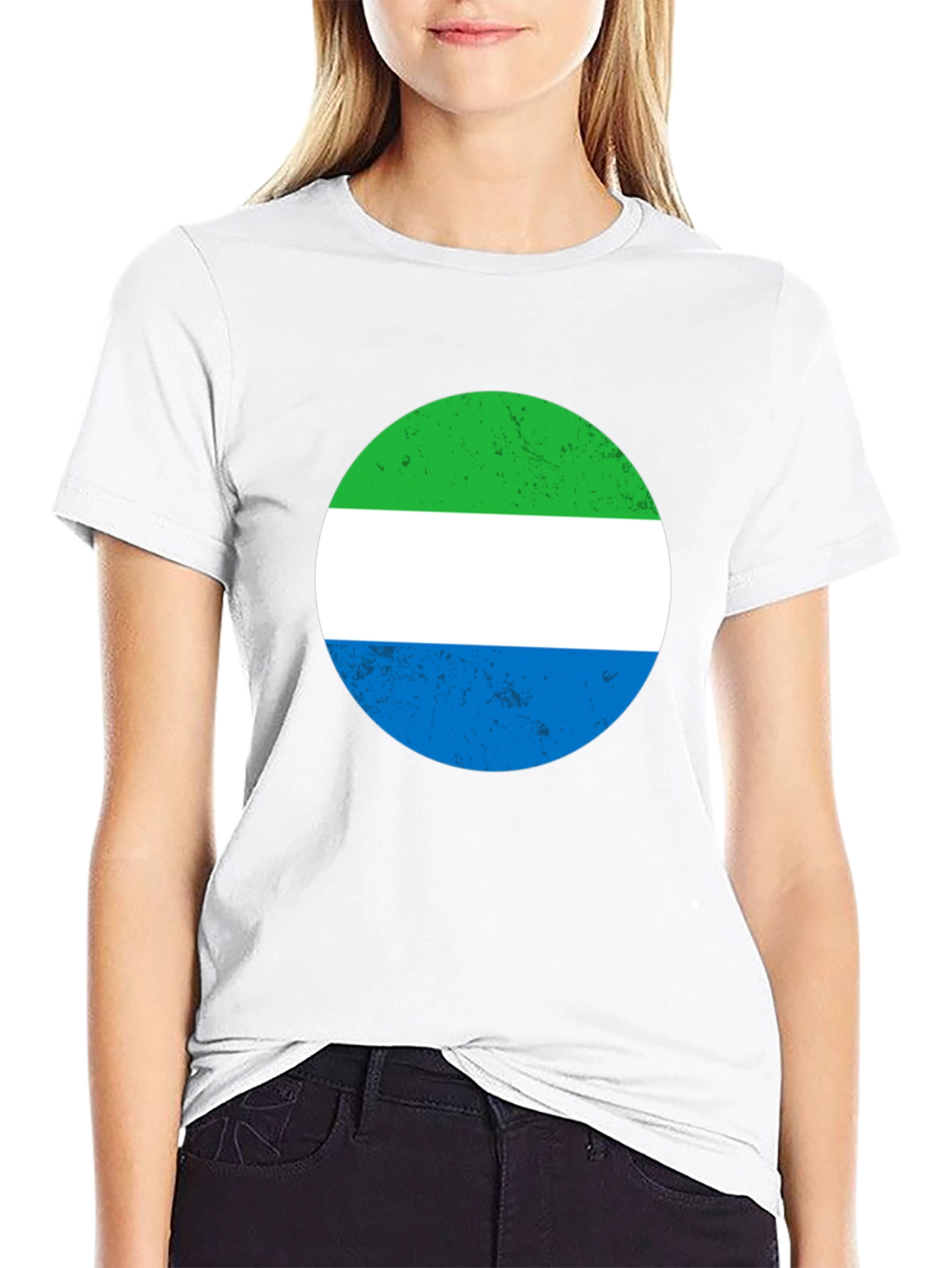 Black Sierra Leone Flag T-Shirt view 9