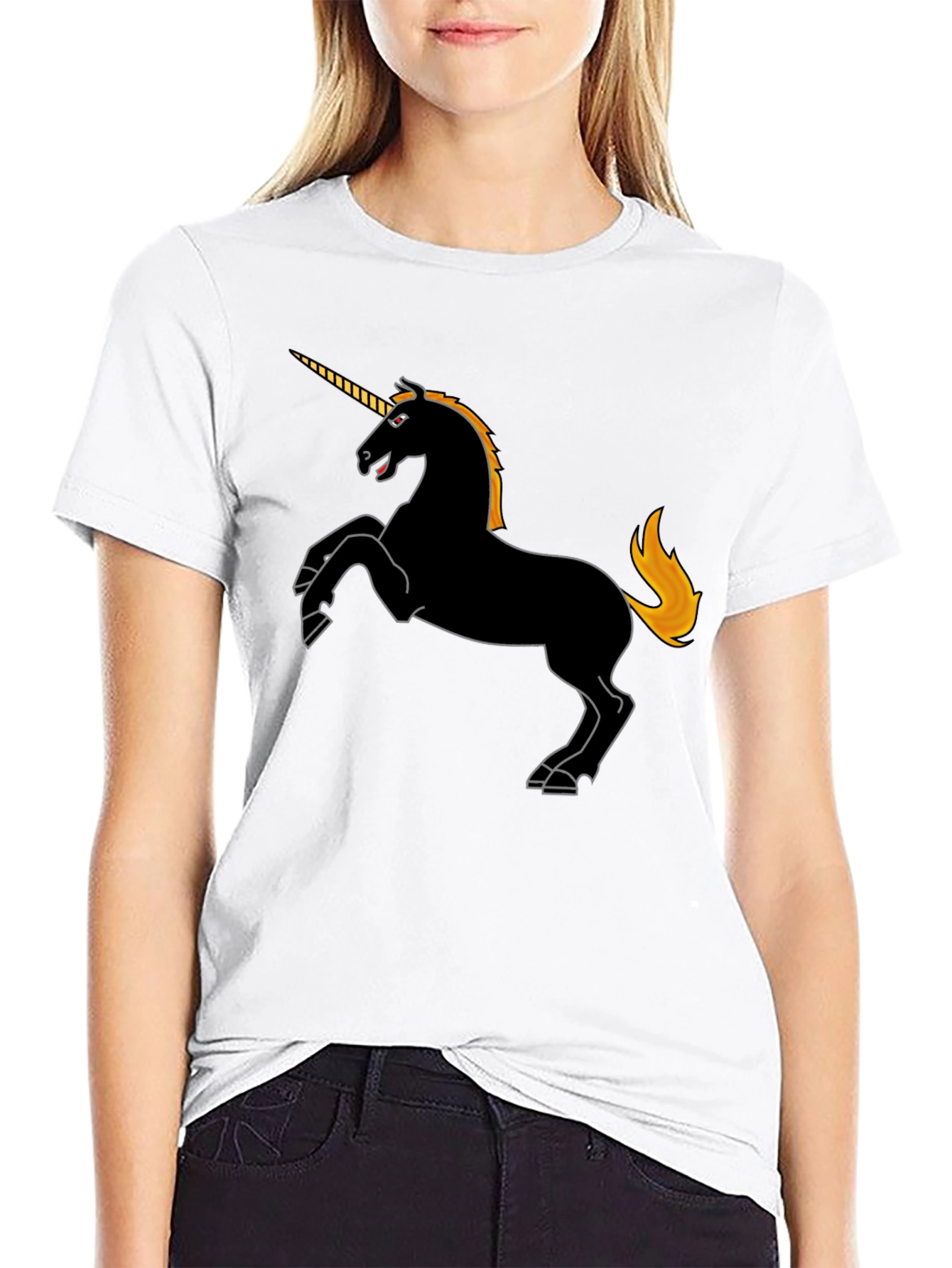 Black Black Unicorn Graphic Tee - Stylish Men's T-Shirt view 9