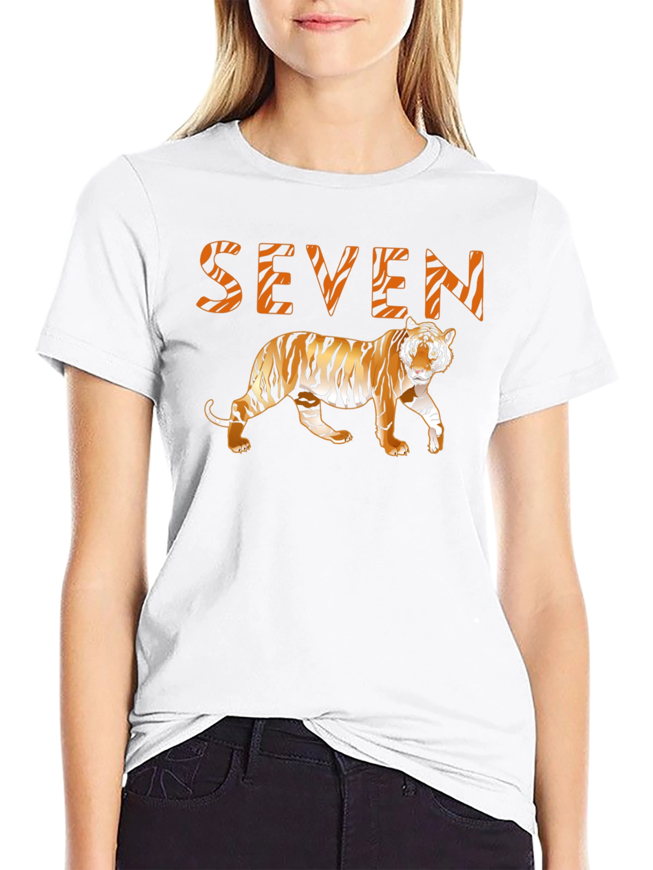 Black Seven Tiger Graphic T-Shirt view 9