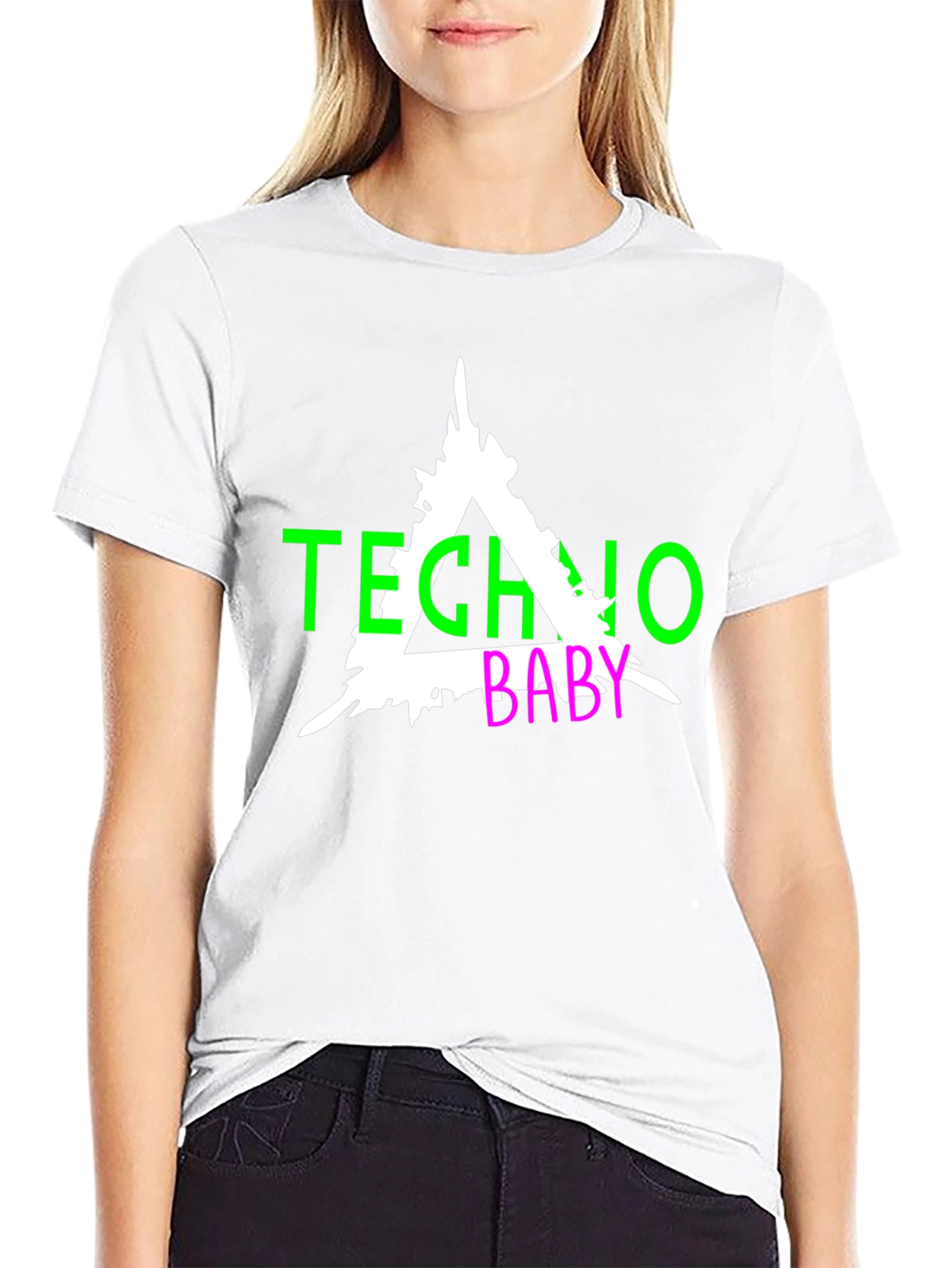 Black Techno Baby Graphic Tee - Black view 9