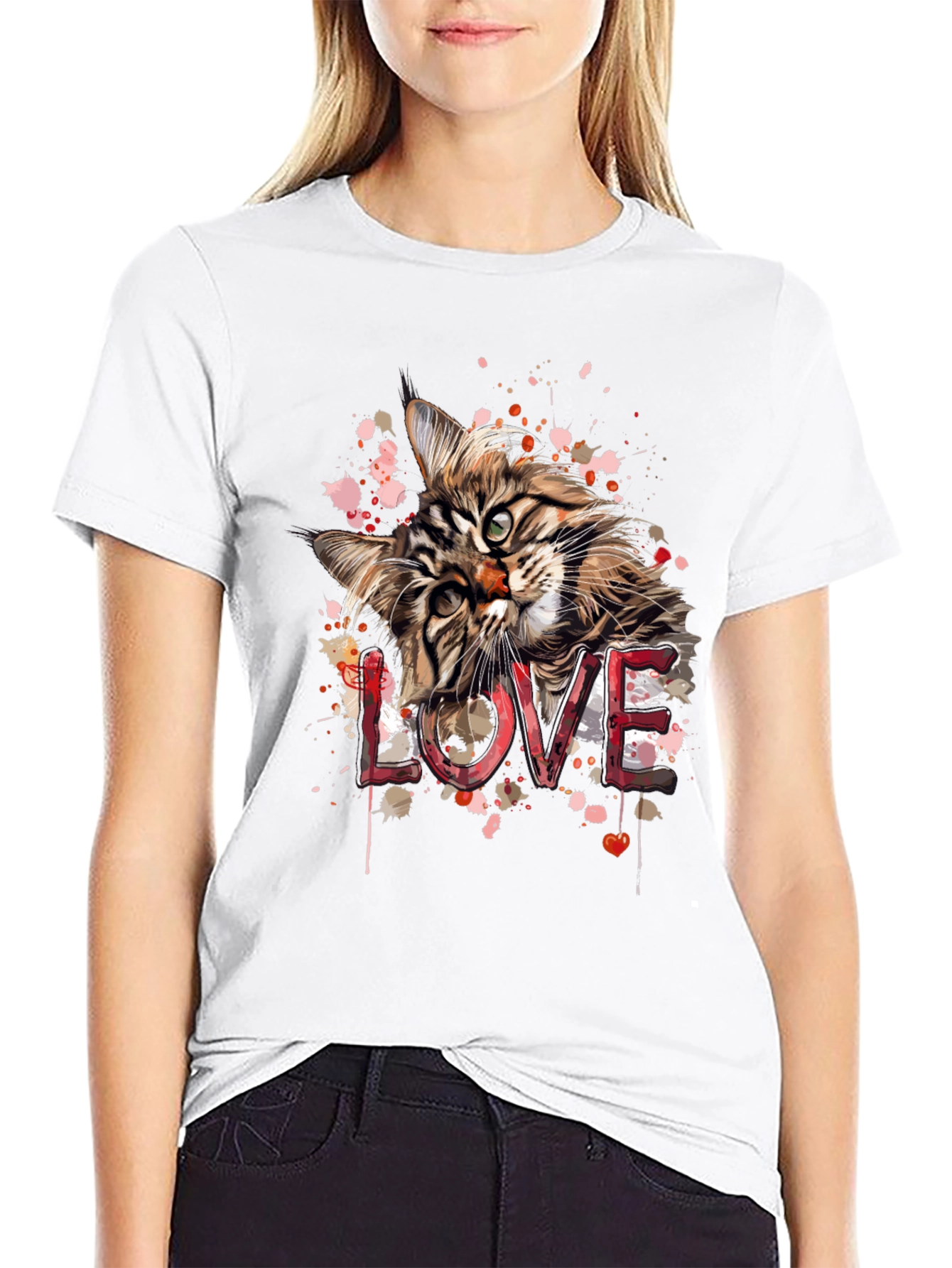 Black Cat Love T-Shirt view 9