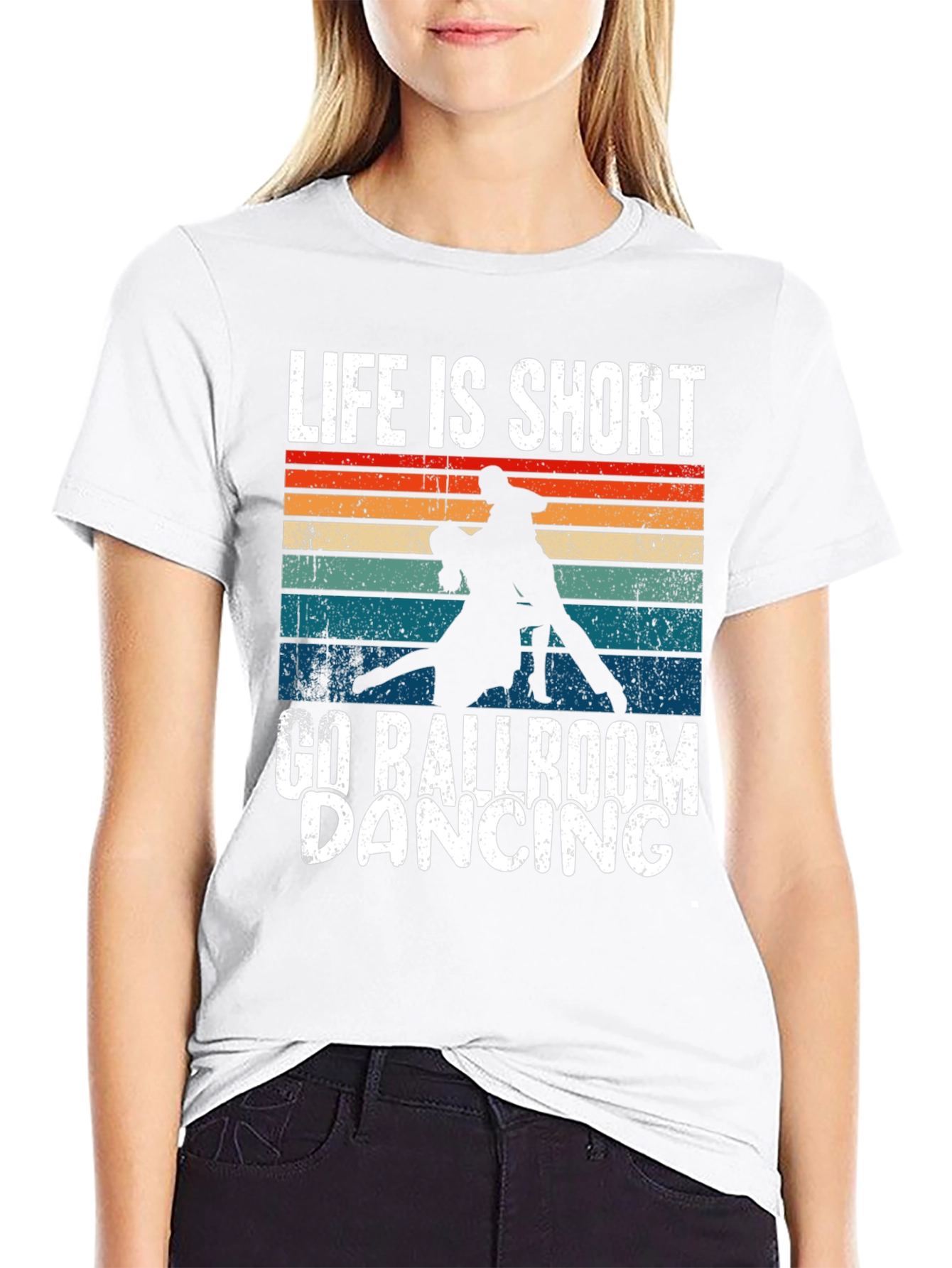 Black Life is Short Ballroom Dancing T-Shirt view 9