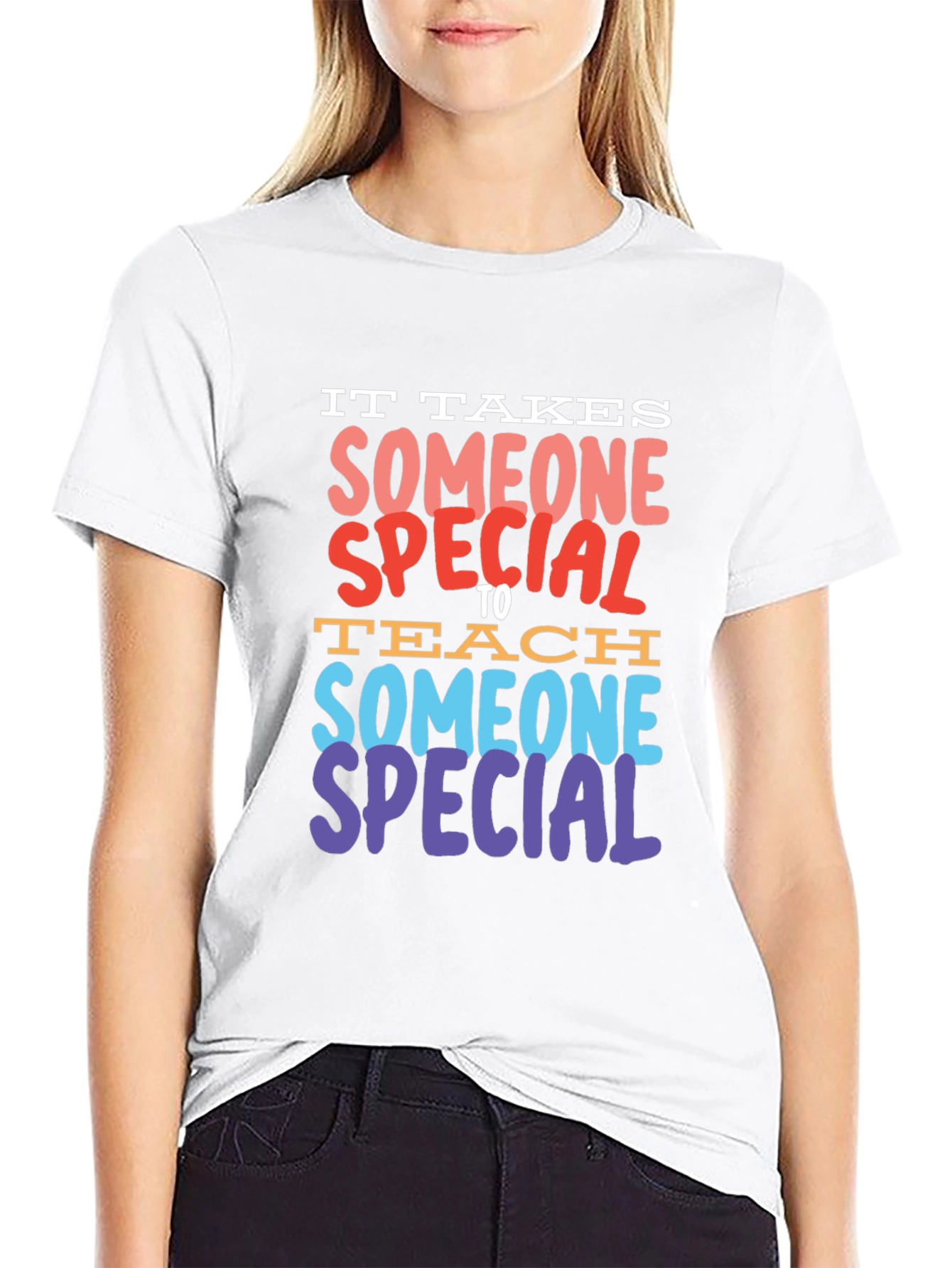 Black Special Teacher Graphic T-Shirt view 9