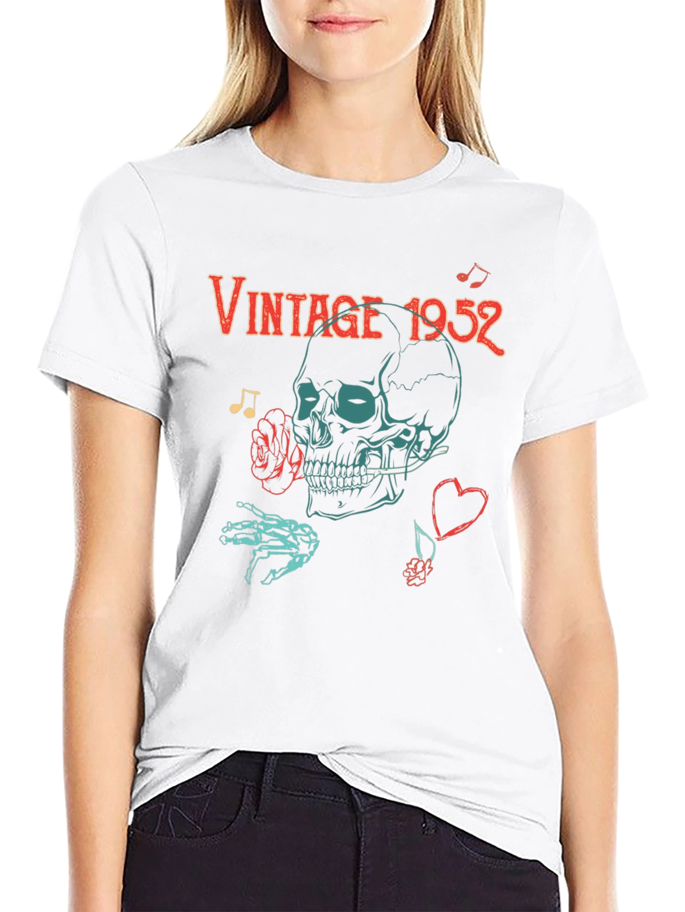 Black Vintage 1952 Skull Graphic T-Shirt view 9