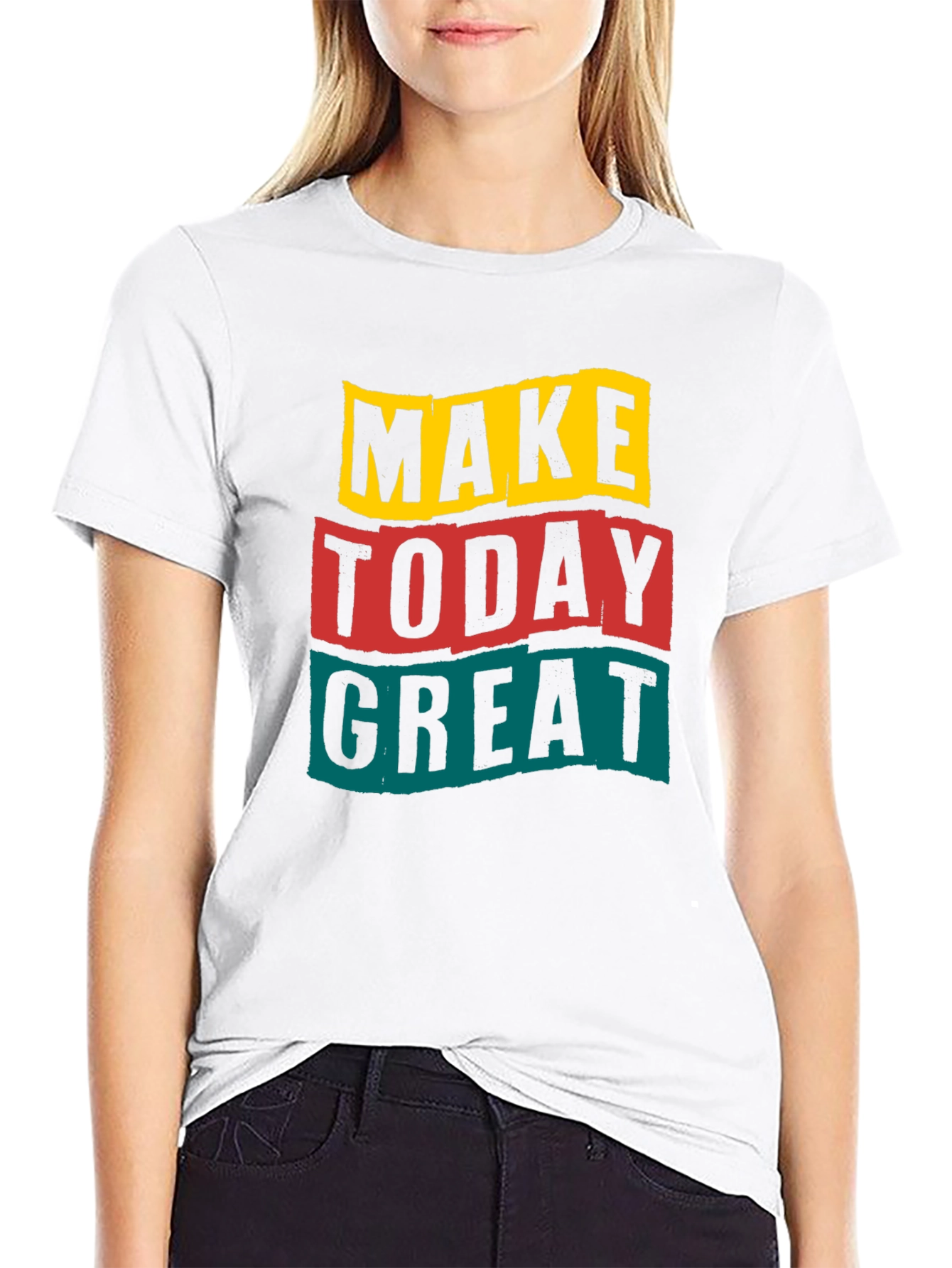 Black Make Today Great Graphic Tee view 9