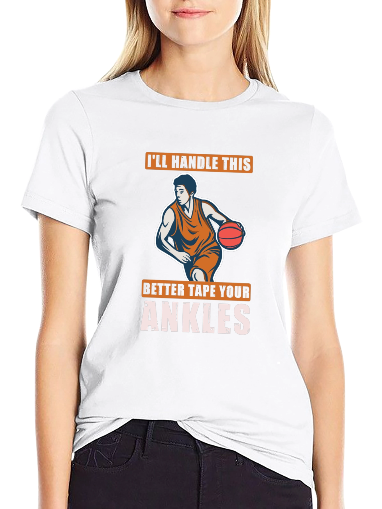 Basketball Graphic Tee: I'll Handle This, Ankle Support - 9